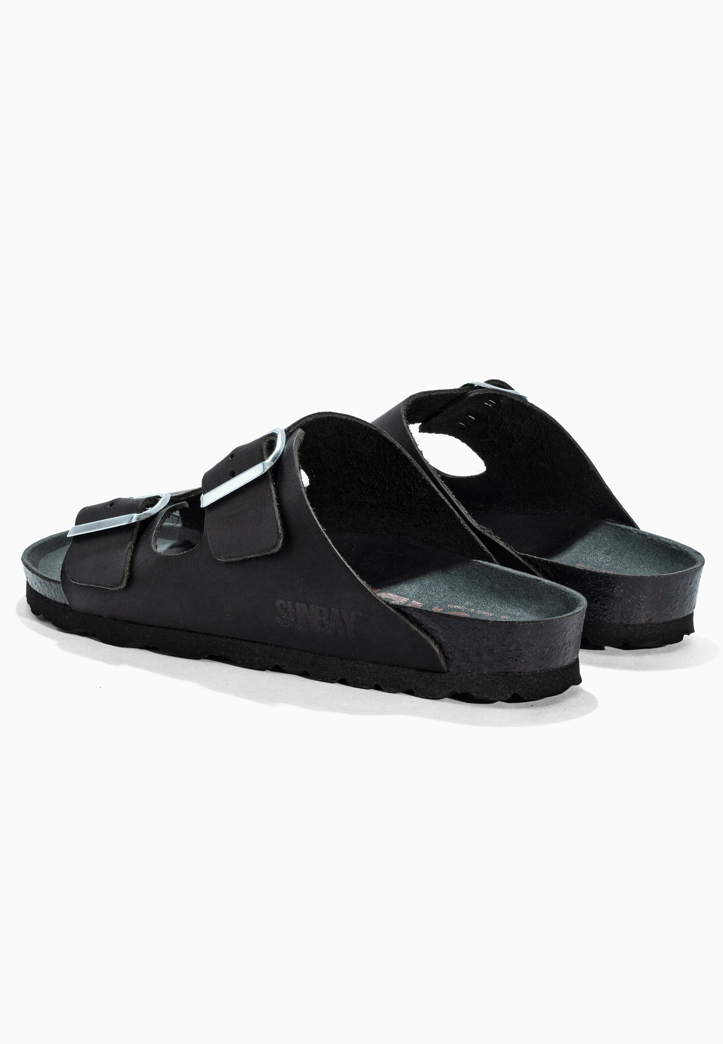 Sandales À Deux Brides Trefle - Cuir - Black - Femme - Image 6