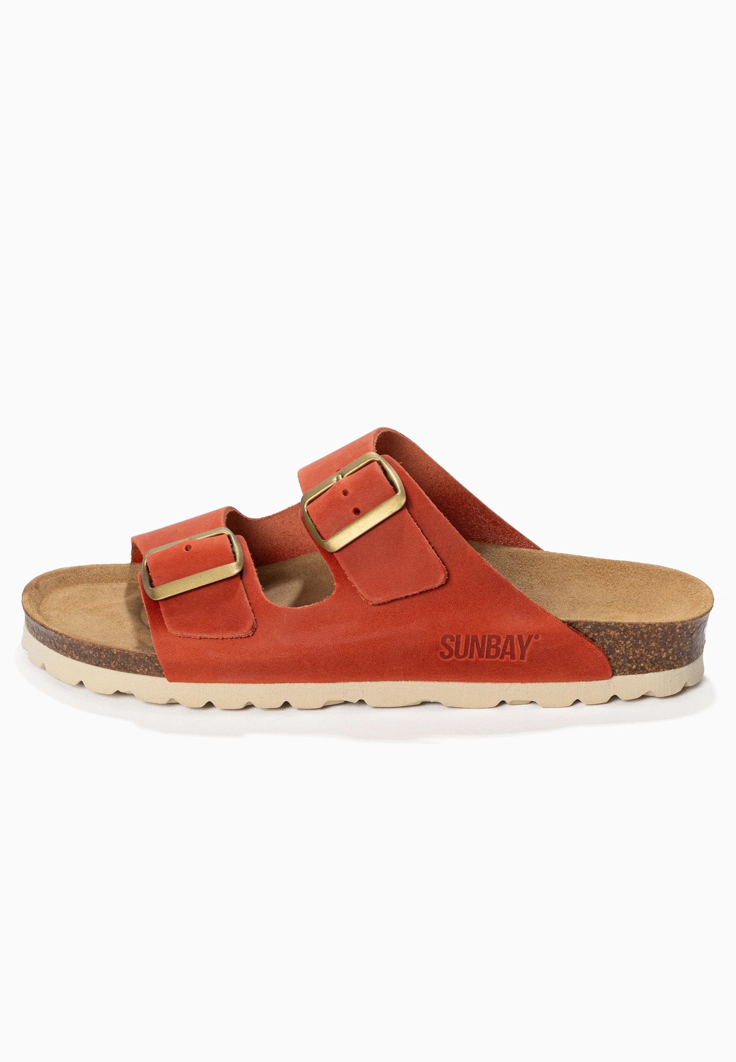 Sandales À Deux Brides Trefle - Cuir - Orange - Femme - Image 3