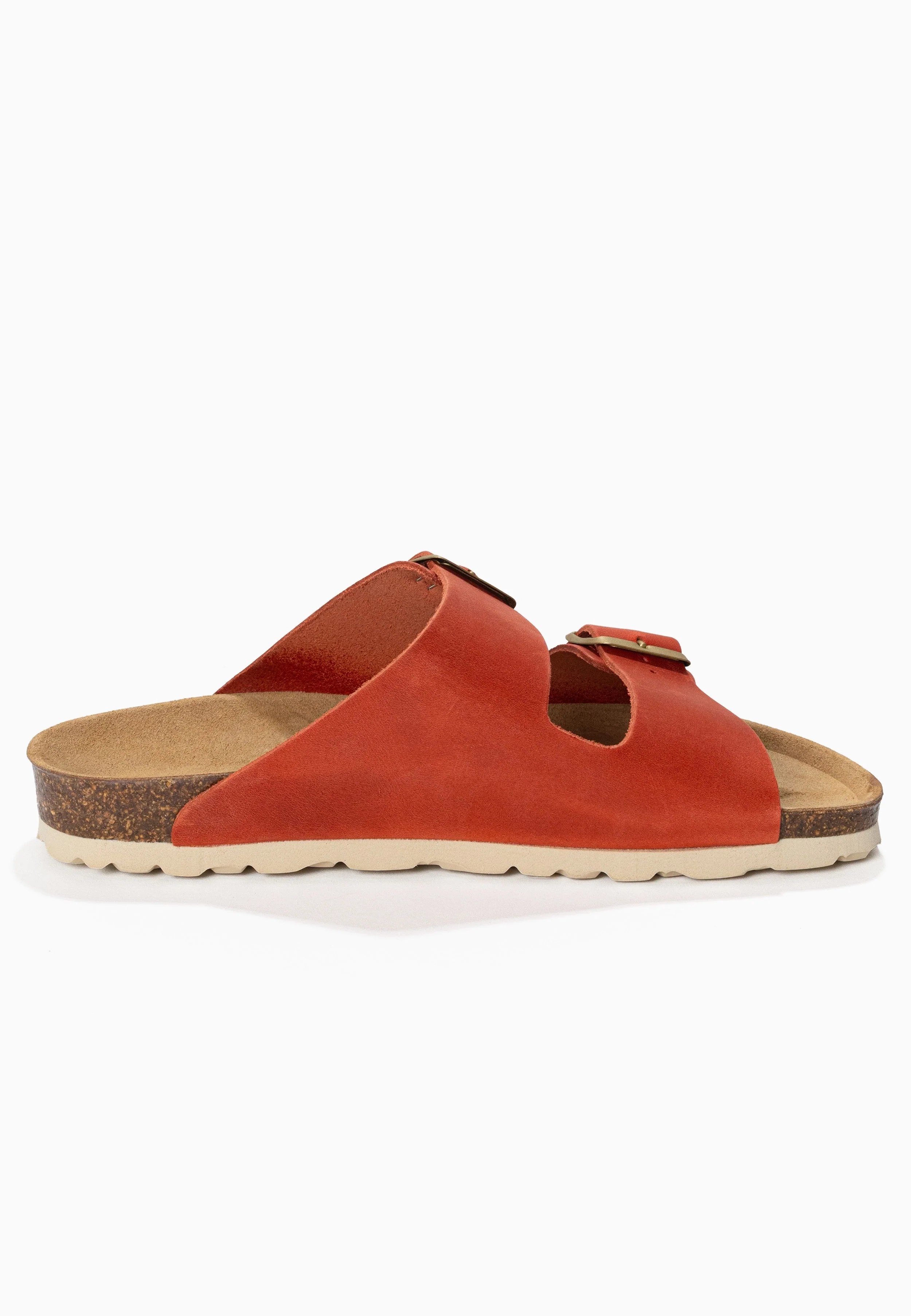 Sandales À Deux Brides Trefle - Cuir - Orange - Femme - Image 4