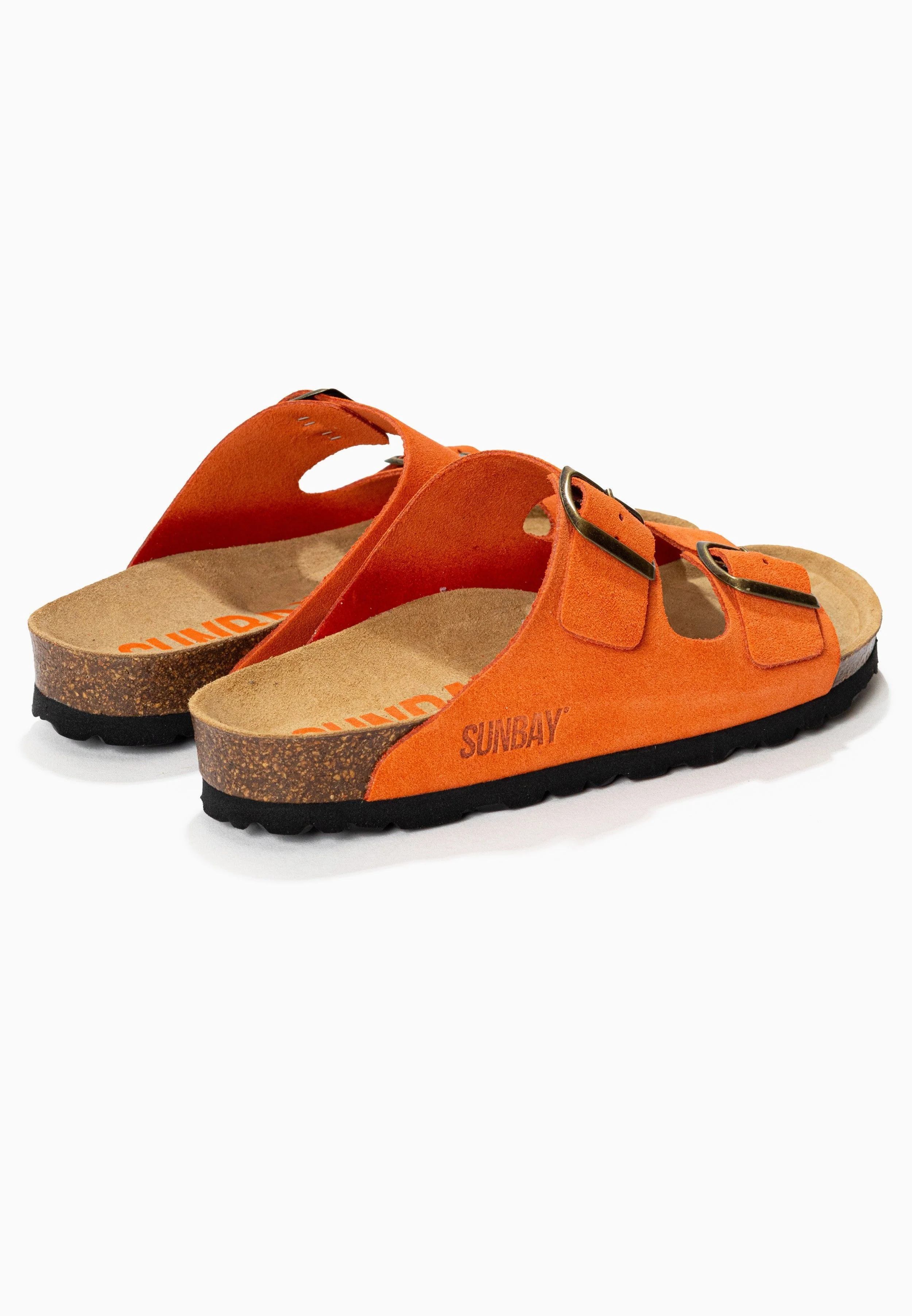 Sandales À Deux Brides Trefle - Cuir - Orange - Femme - Image 6