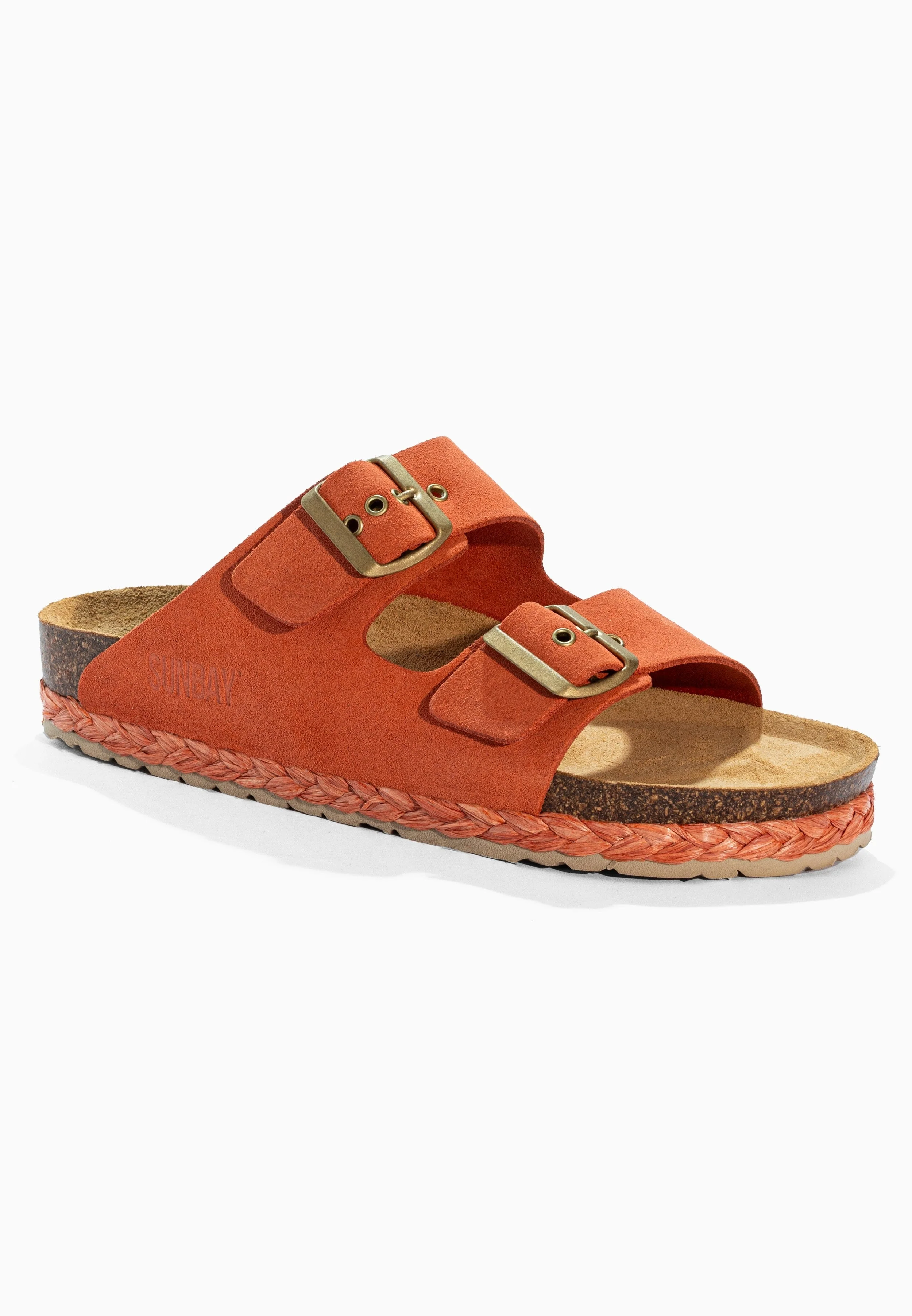 Sandales À Deux Brides Trefle - Cuir - Coral - Femme - Image 2