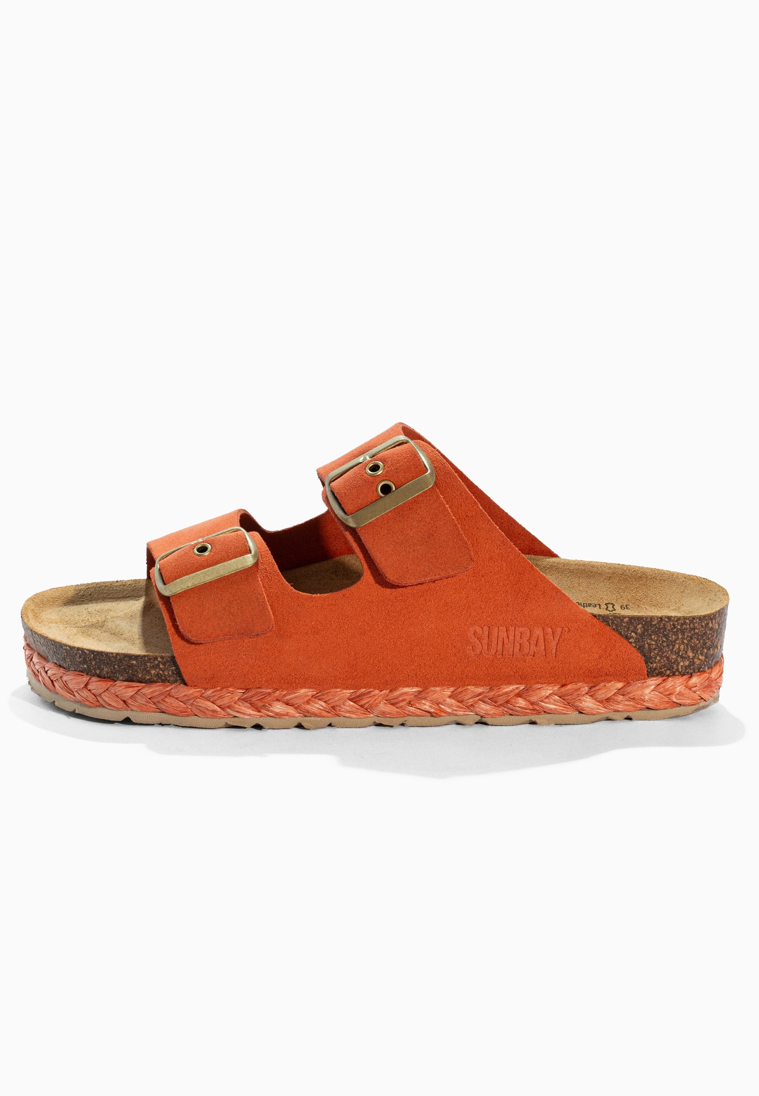 Sandales À Deux Brides Trefle - Cuir - Coral - Femme - Image 3