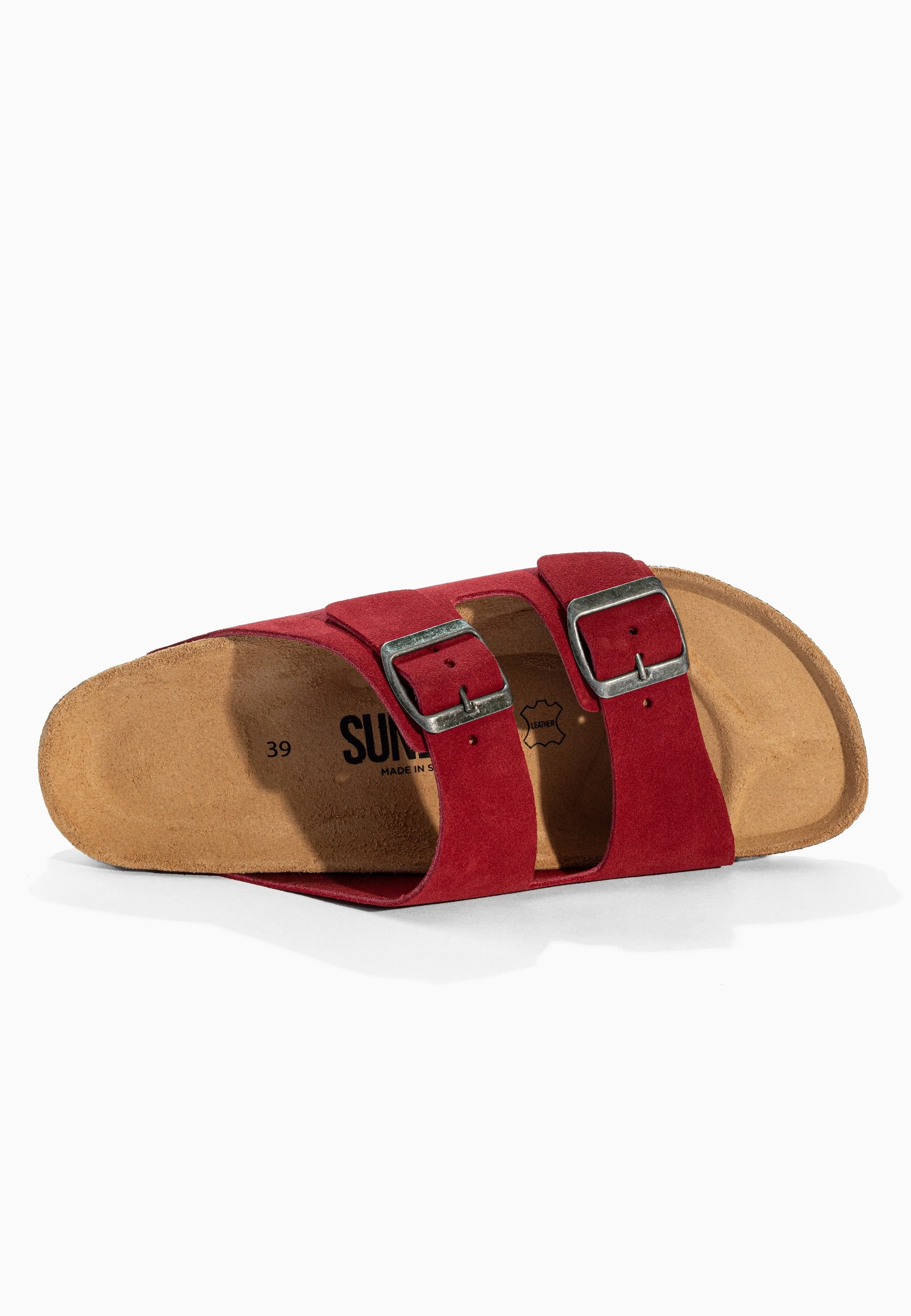 Sandales À Deux Brides Trefle - Cuir - Red - Femme - Image 5