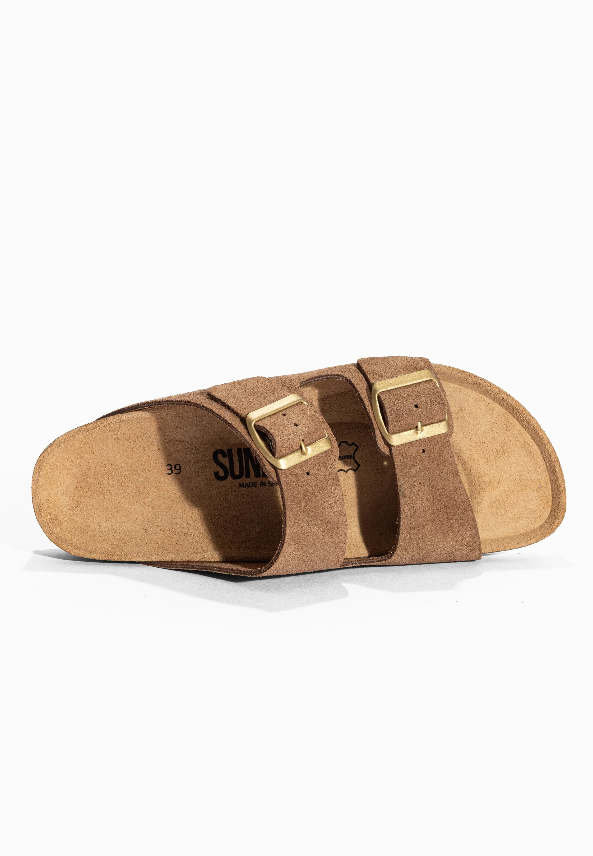Sandales À Deux Brides Trefle - Cuir - Taupe Clair - Femme - Image 5
