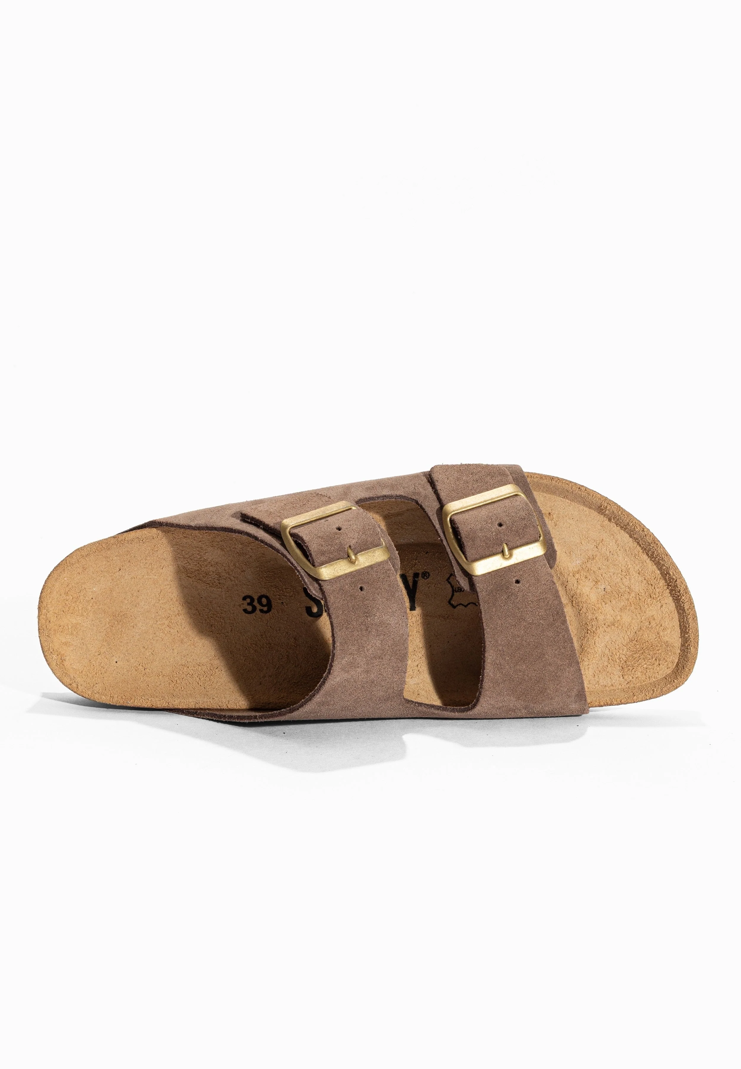 Sandales À Deux Brides Trefle - Cuir - Taupe Fonce - Femme - Image 5