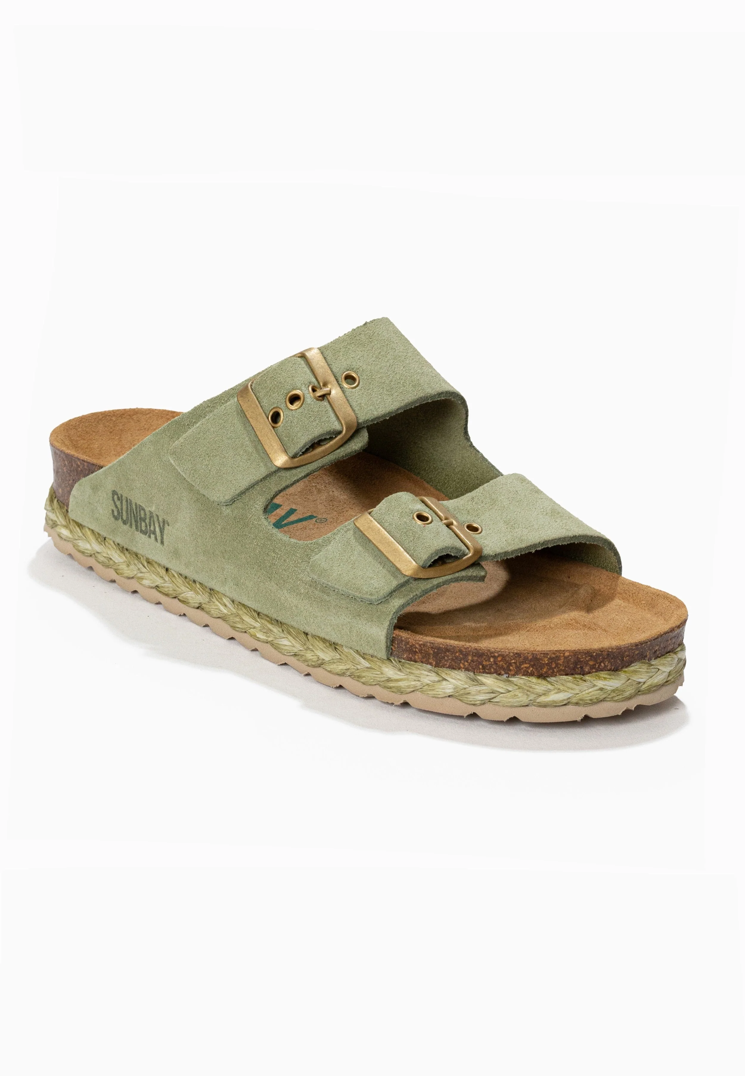 Sandales À Deux Brides Trefle - Cuir - Green - Femme - Image 2