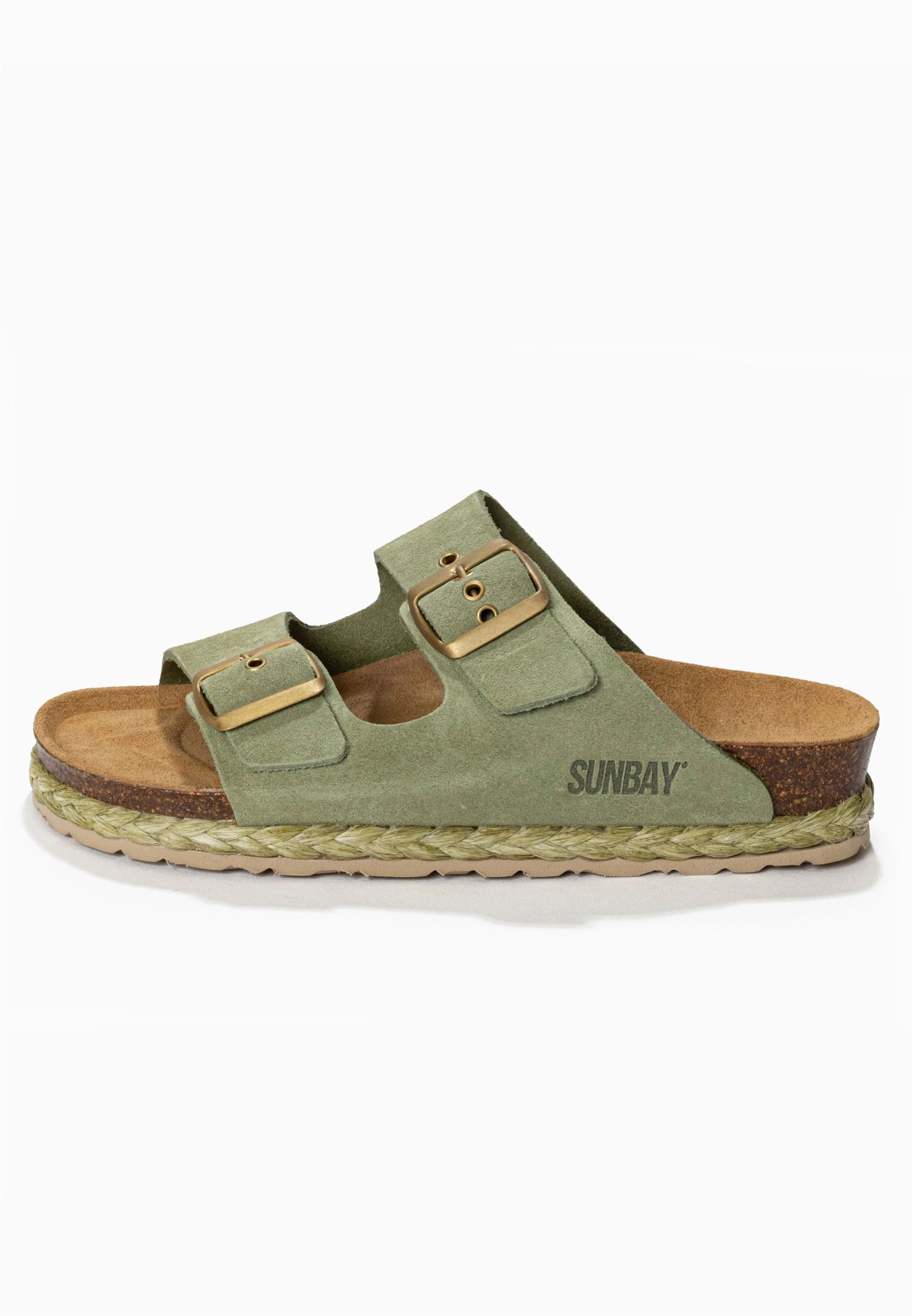 Sandales À Deux Brides Trefle - Cuir - Green - Femme - Image 3