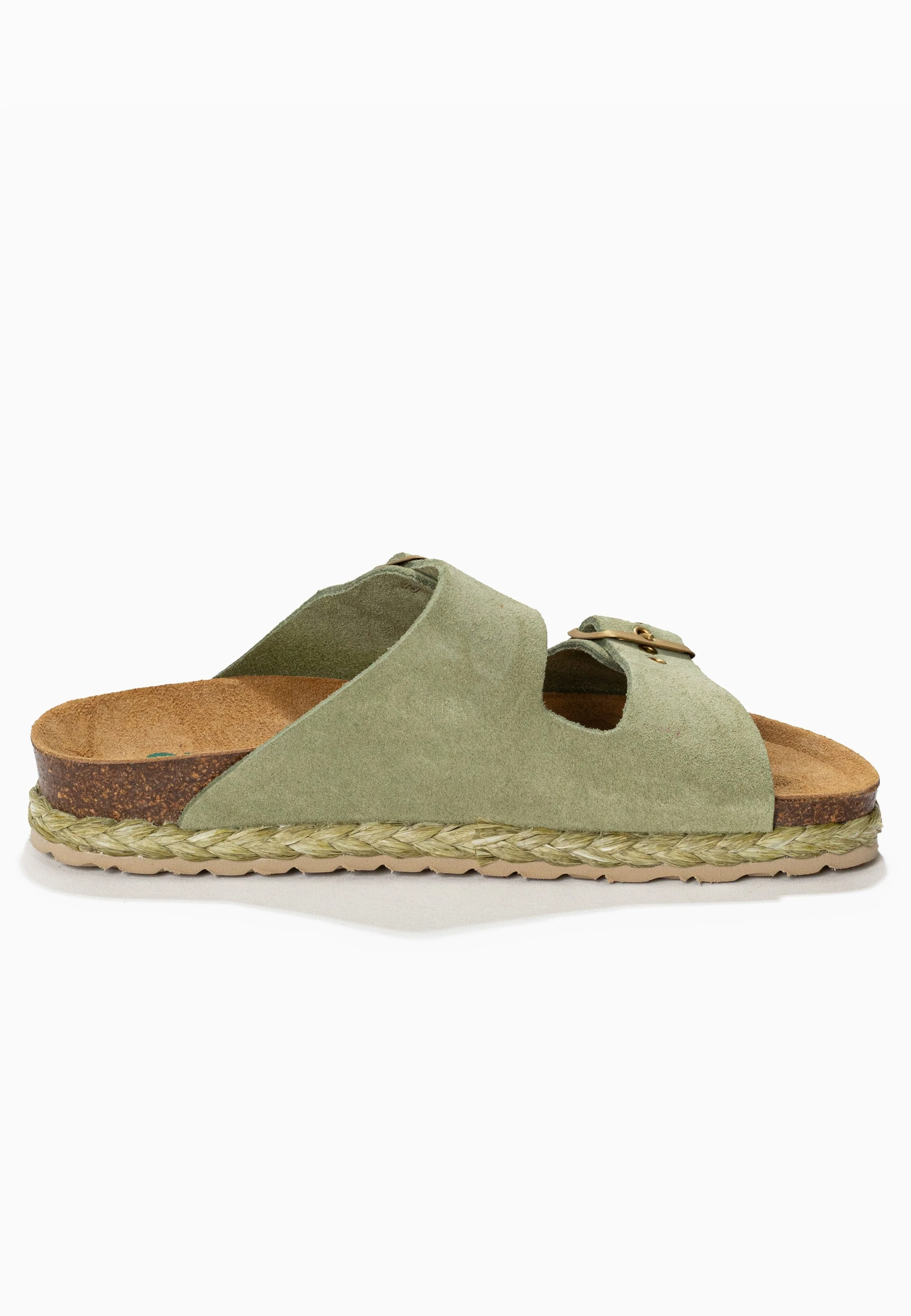 Sandales À Deux Brides Trefle - Cuir - Green - Femme - Image 4