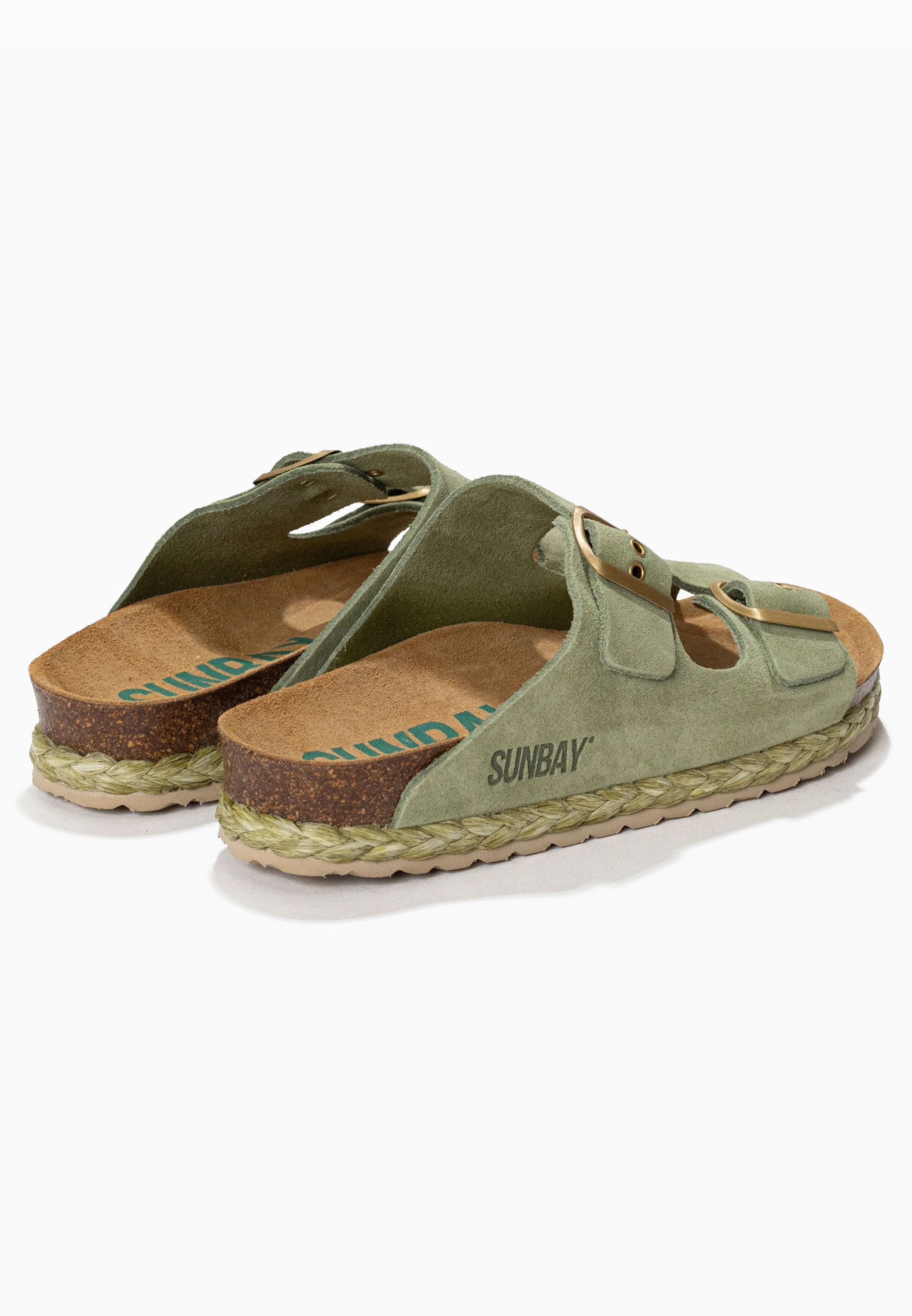 Sandales À Deux Brides Trefle - Cuir - Green - Femme - Image 6