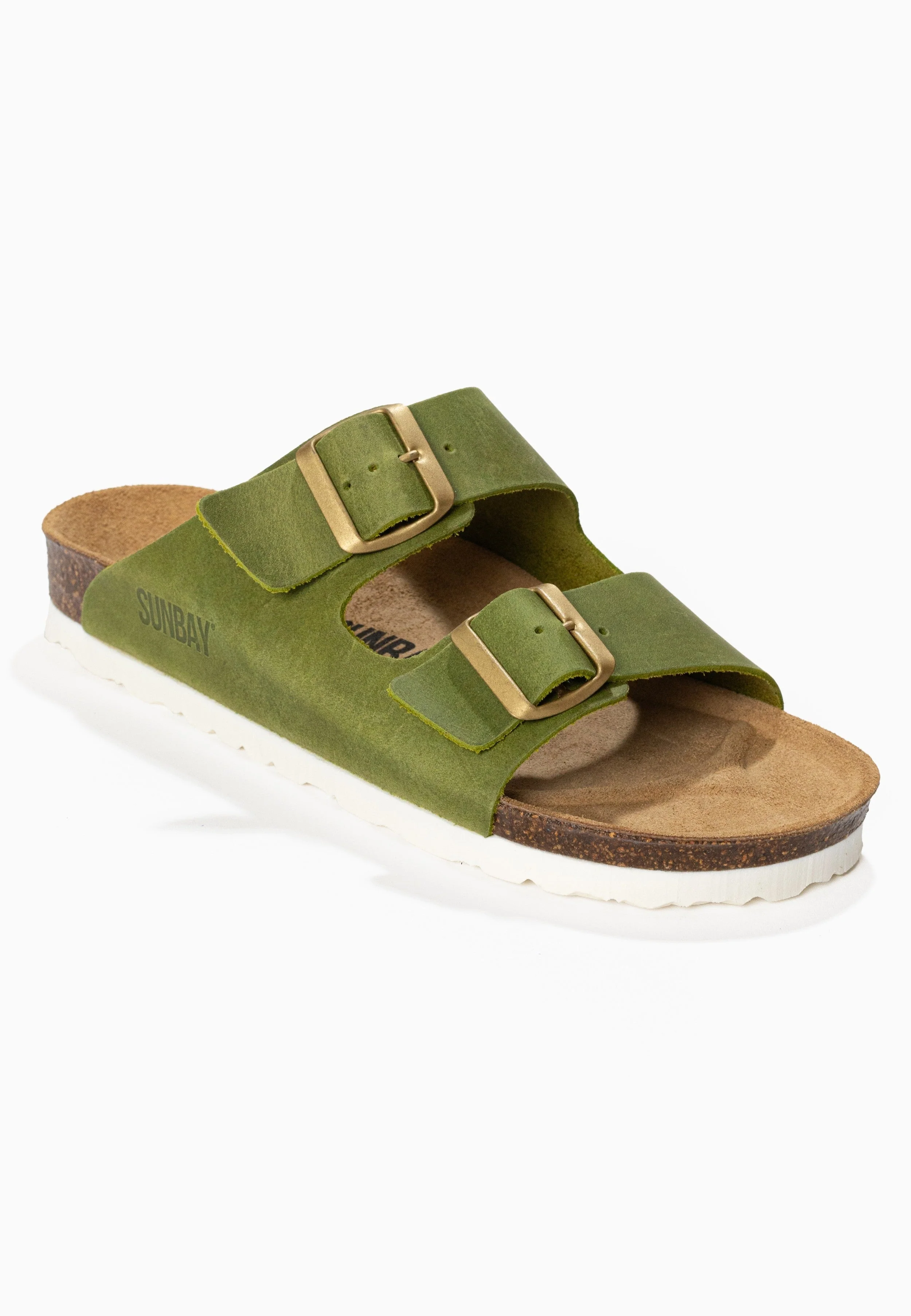 Sandales À Deux Brides Trefle - Cuir - Green - Femme - Image 2