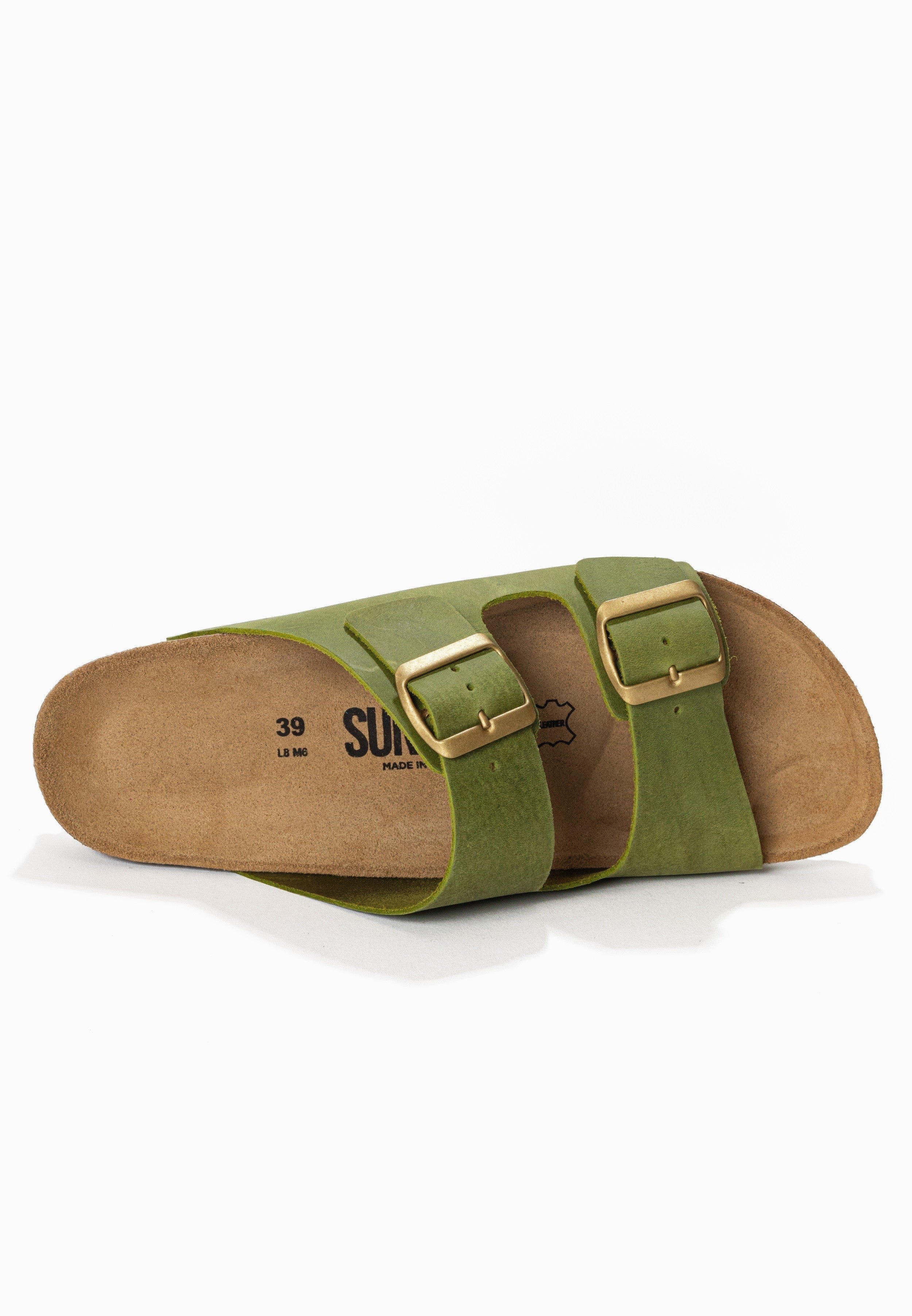 Sandales À Deux Brides Trefle - Cuir - Green - Femme - Image 5
