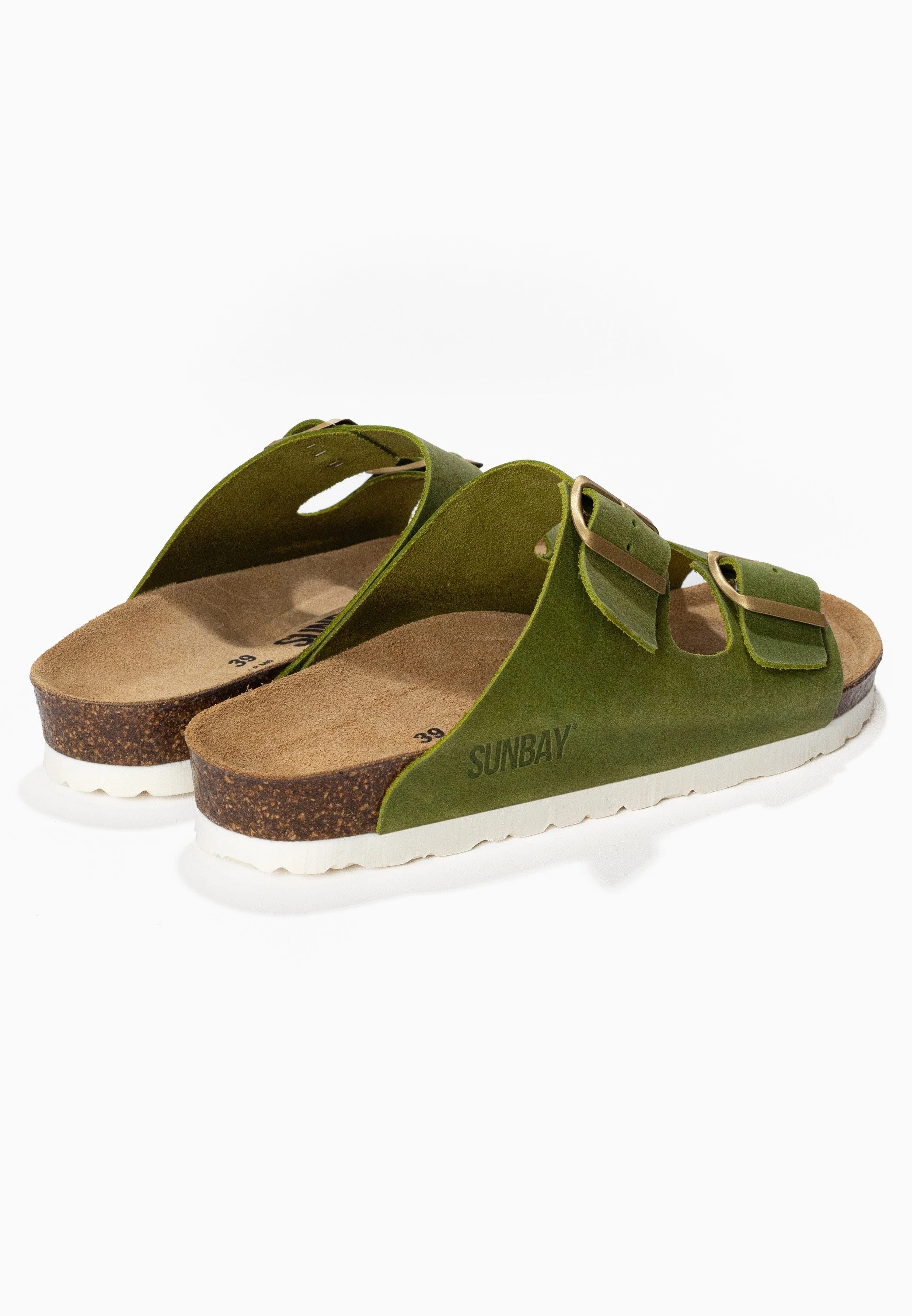 Sandales À Deux Brides Trefle - Cuir - Green - Femme - Image 6