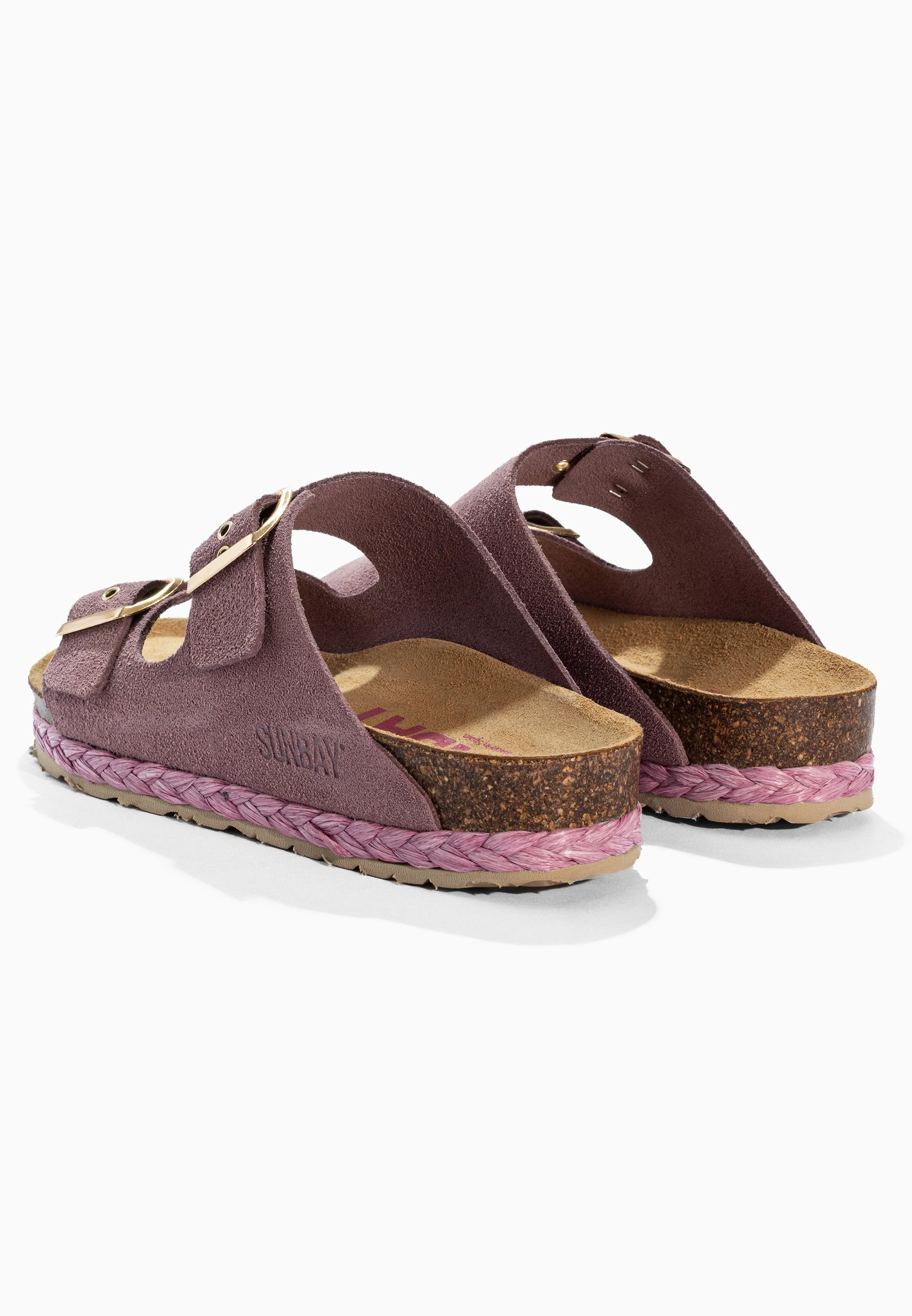 Sandales À Deux Brides Trefle - Cuir - Lila - Femme - Image 6