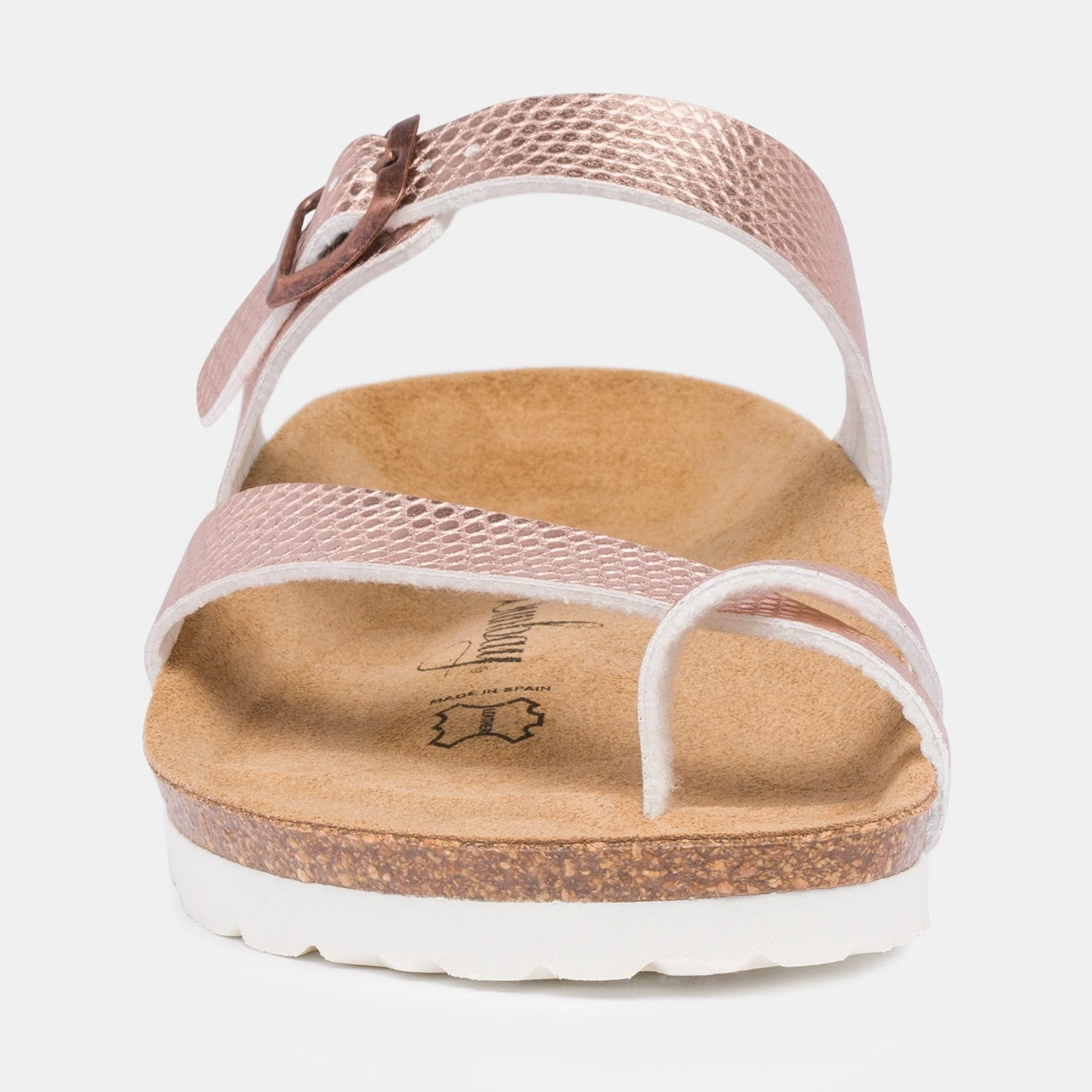 Sandales À Entre-Doigts Tulipe - Gold Pink Python - Femme - Image 2
