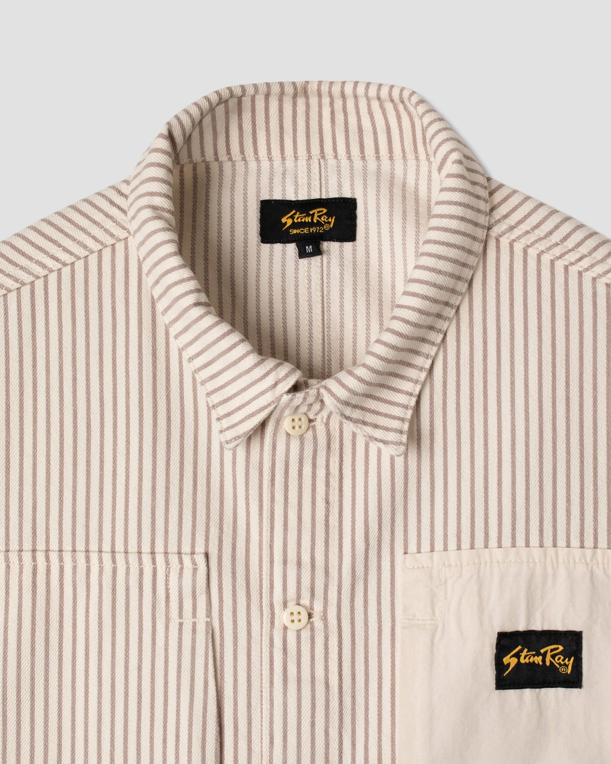 Short Sleeve Painter Shirt - Hickory Mix - Image 3