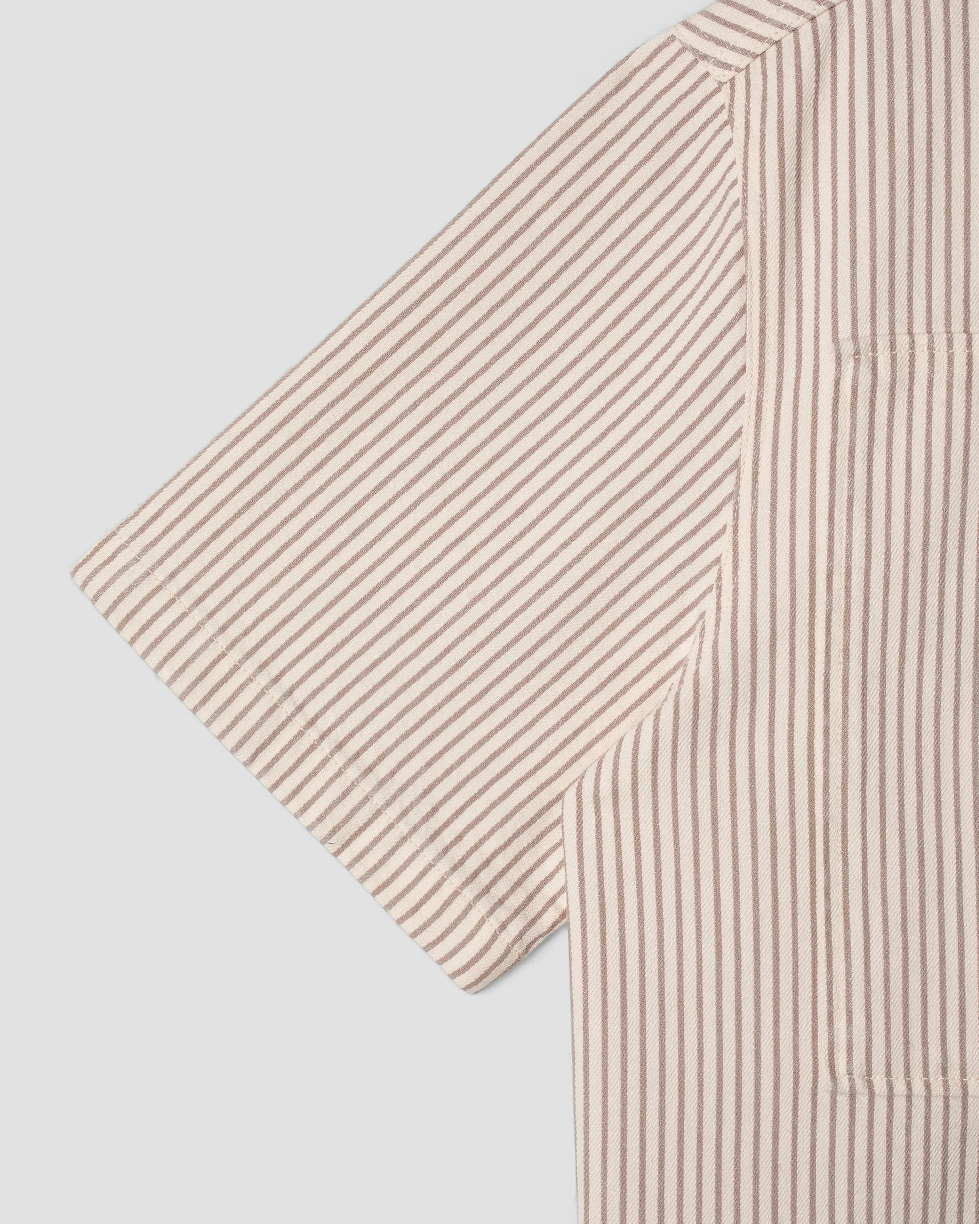 Short Sleeve Painter Shirt - Hickory Mix - Image 4