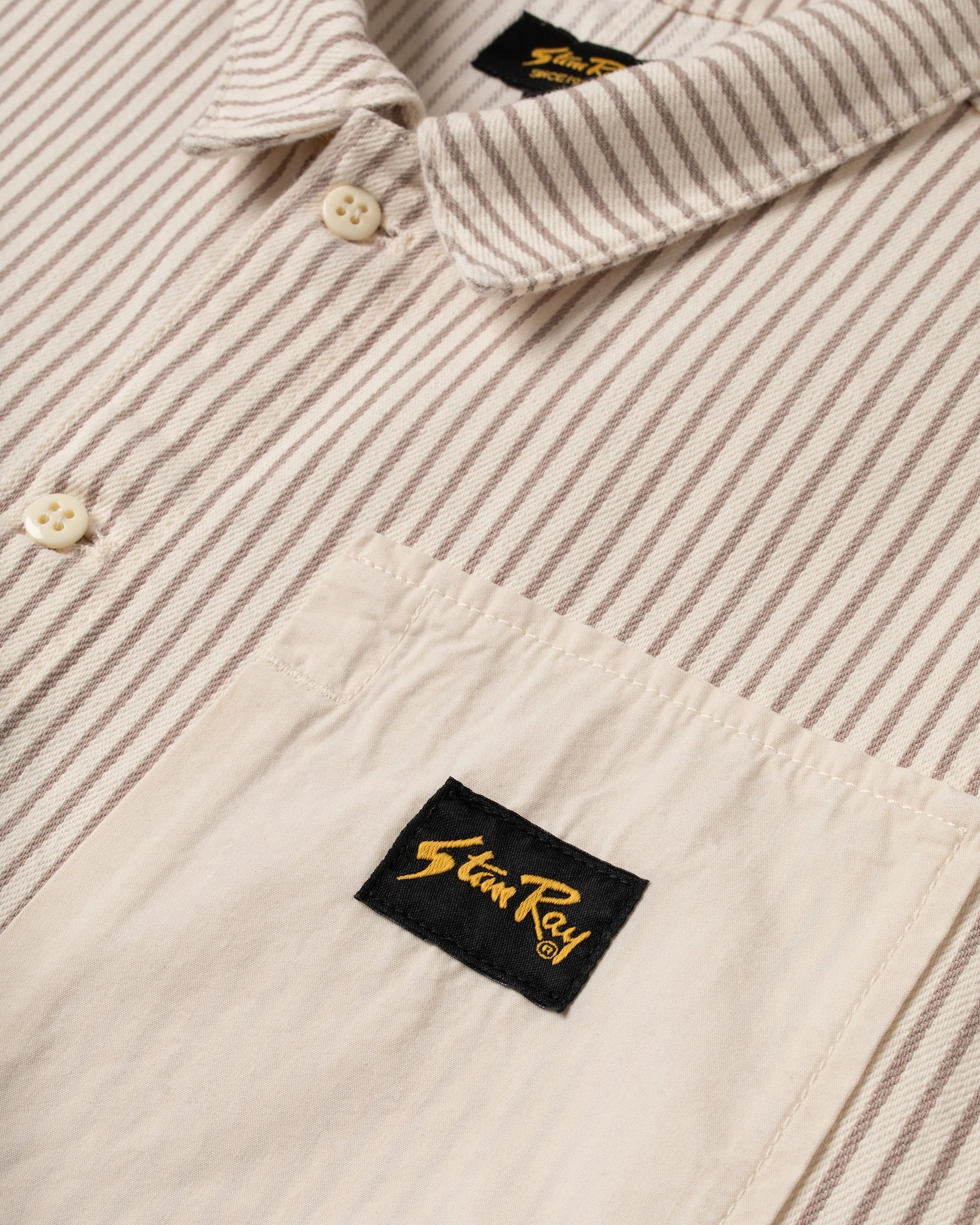 Short Sleeve Painter Shirt - Hickory Mix - Image 5