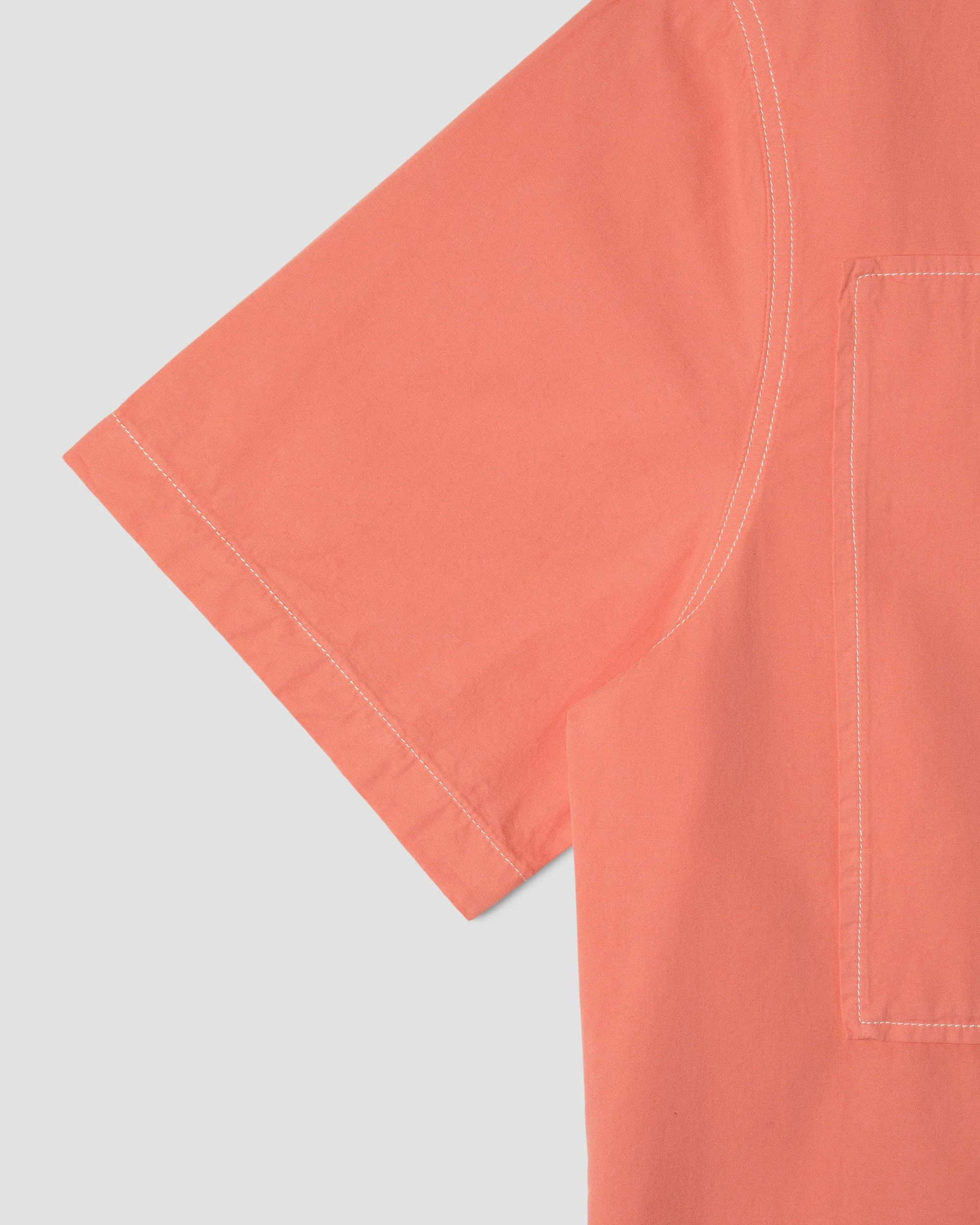 Short Sleeve Painter Shirt - Washed Red - Image 5