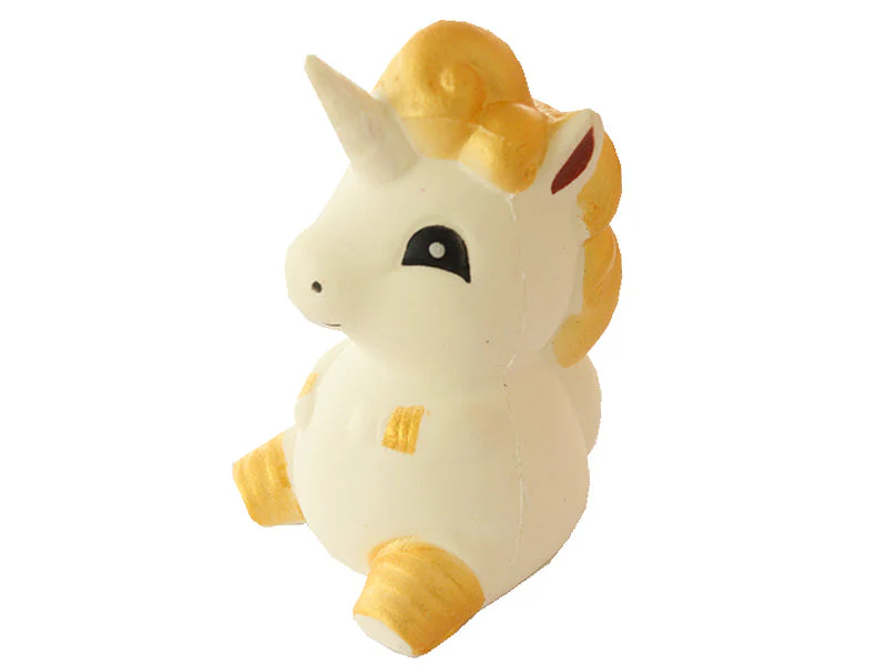 Squishy Licorne Blanche Et Dorée - Image 2