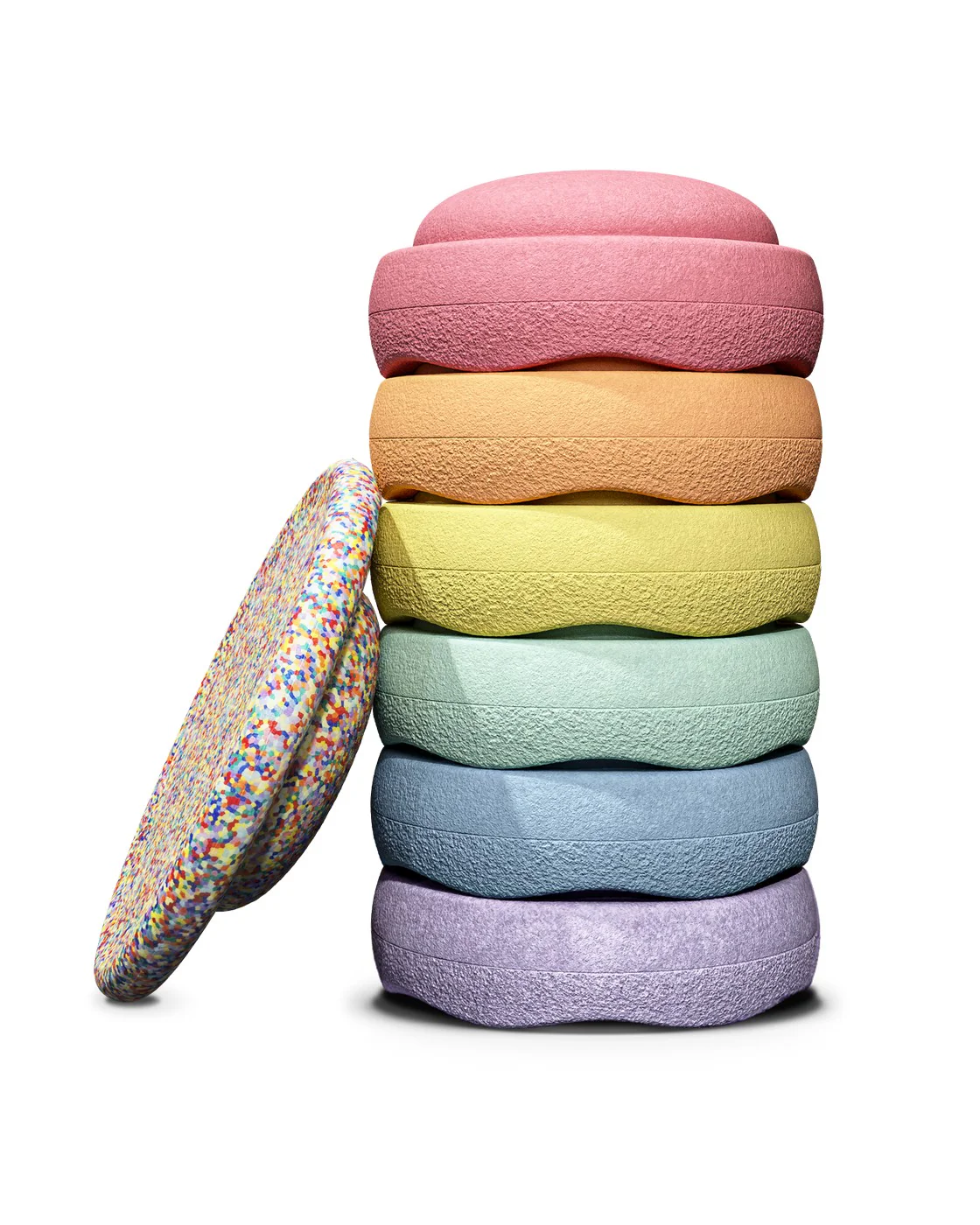 Rainbow Set – 7 Pierres D’Équilibre Avec Balance Board - Image 2