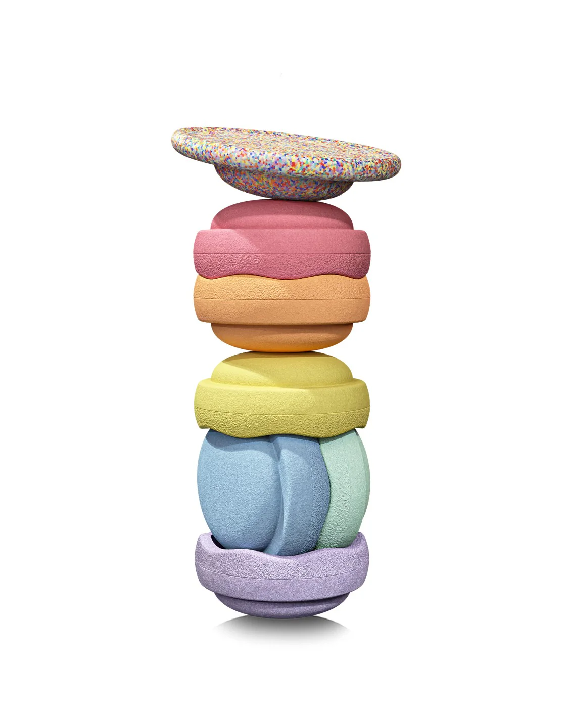 Rainbow Set – 7 Pierres D’Équilibre Avec Balance Board - Image 3