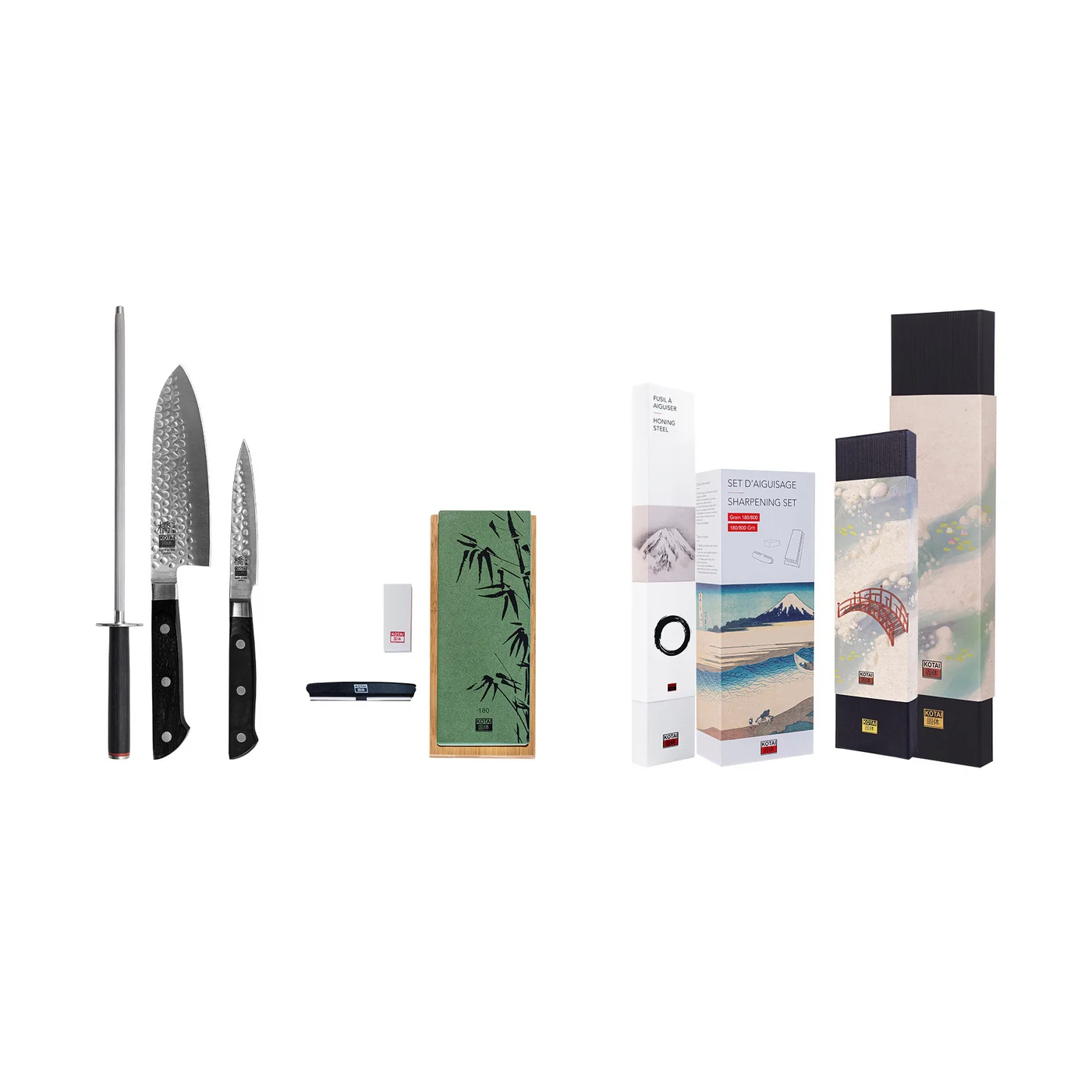 Collection Hashi Tsuchime - Set de Base Deluxe 4 pièces - 2 couteaux + 2 accessoires - Image 2