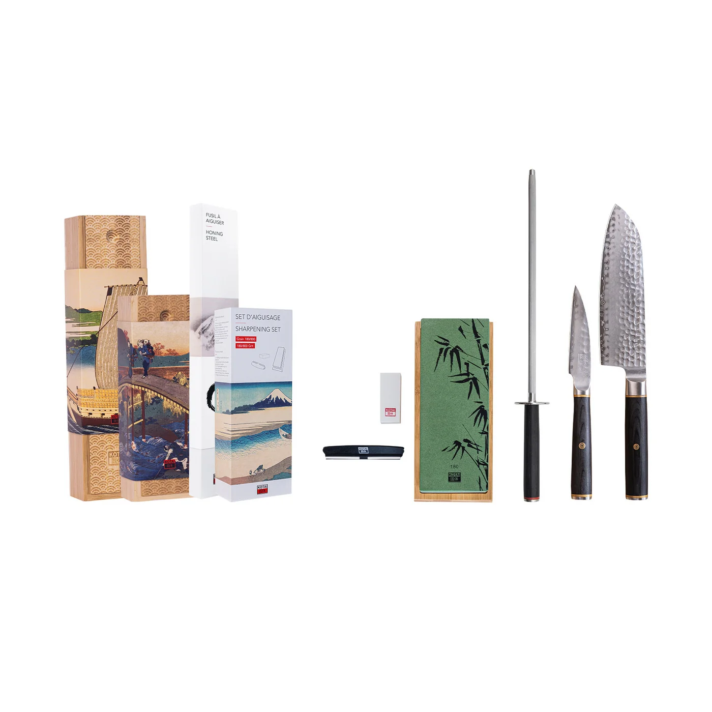 Collection Pakka San-Mai - Set de Base 4 pièces : 2 couteaux + 2 accessoires - Image 2