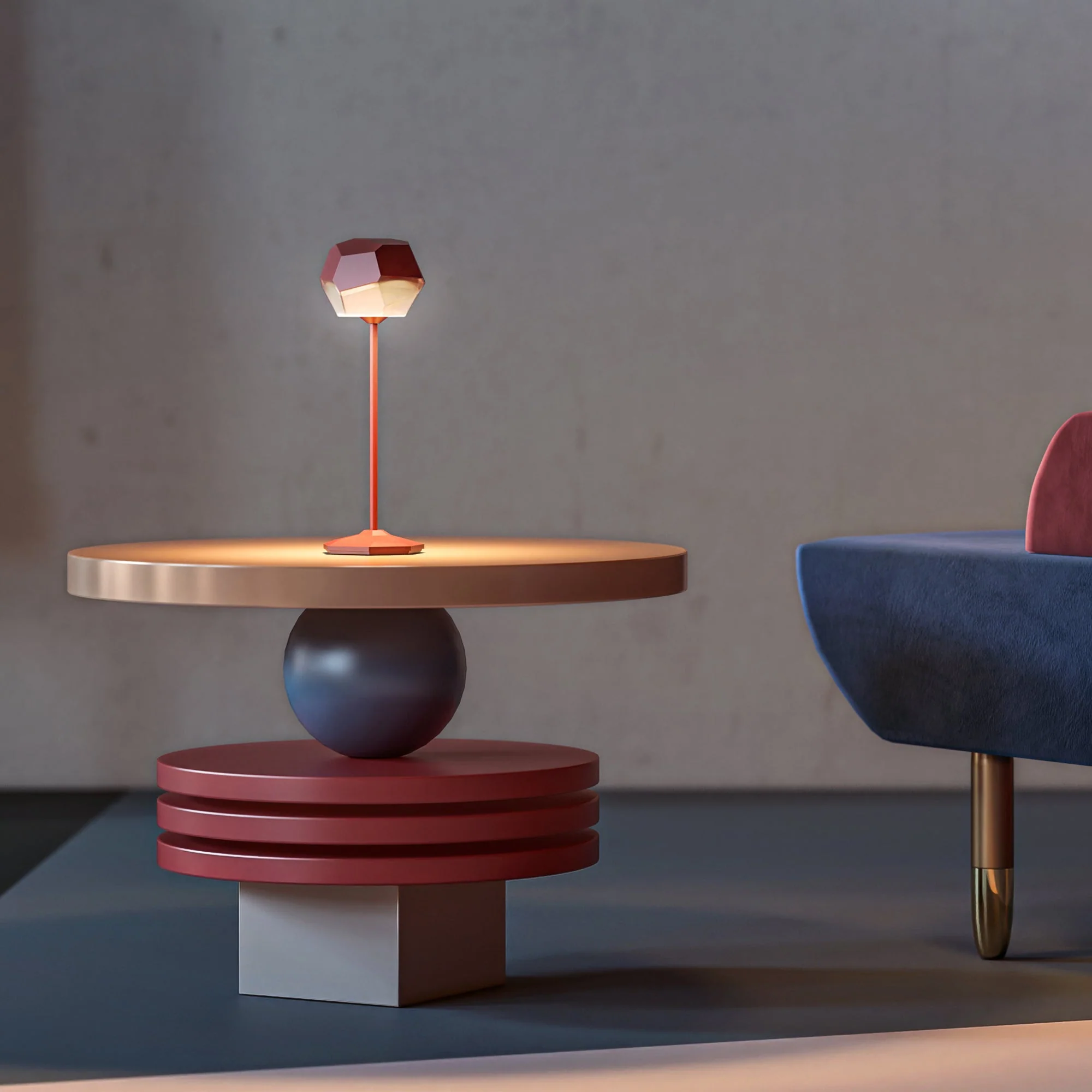 Lampe De Table Sans Fil - Stone Red - Image 2