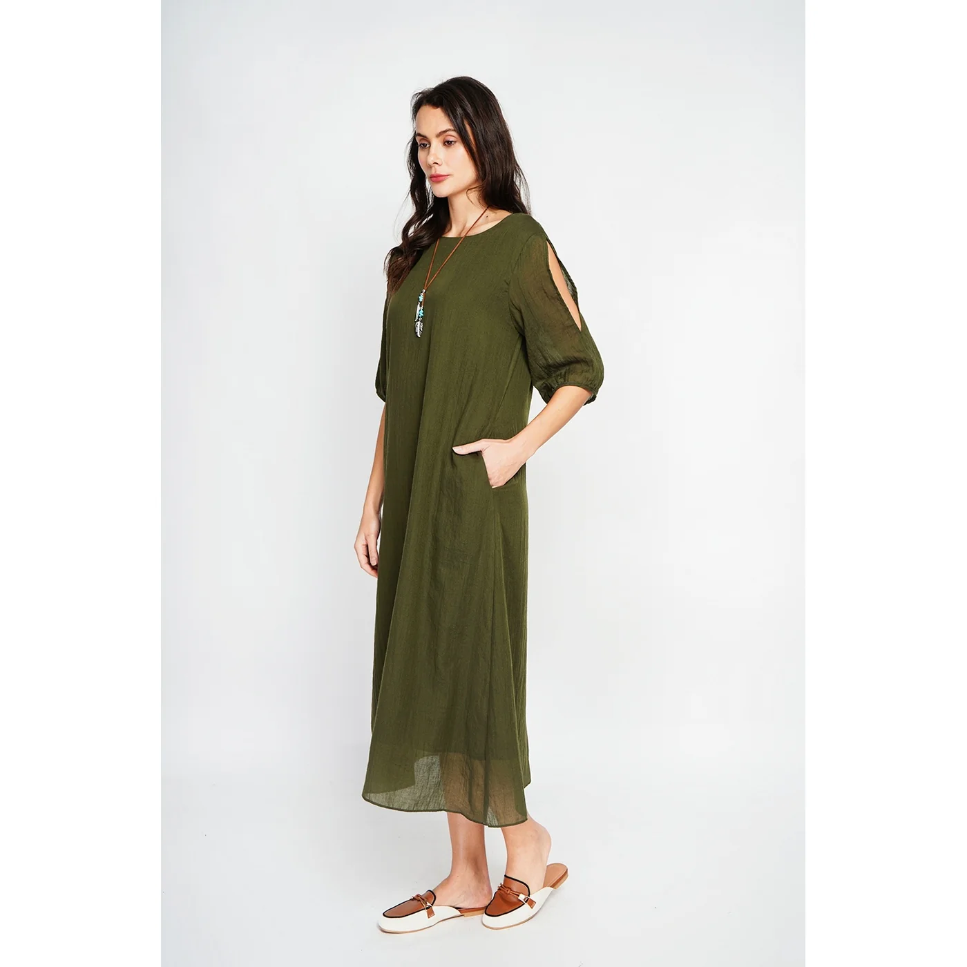 Robe - Kaki Claire - Image 3