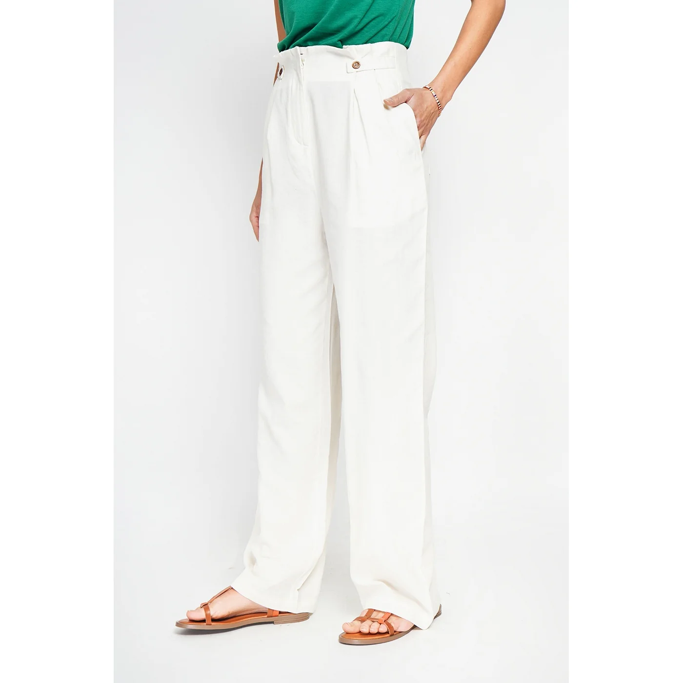 Pantalon - Blanc Casse - Image 2