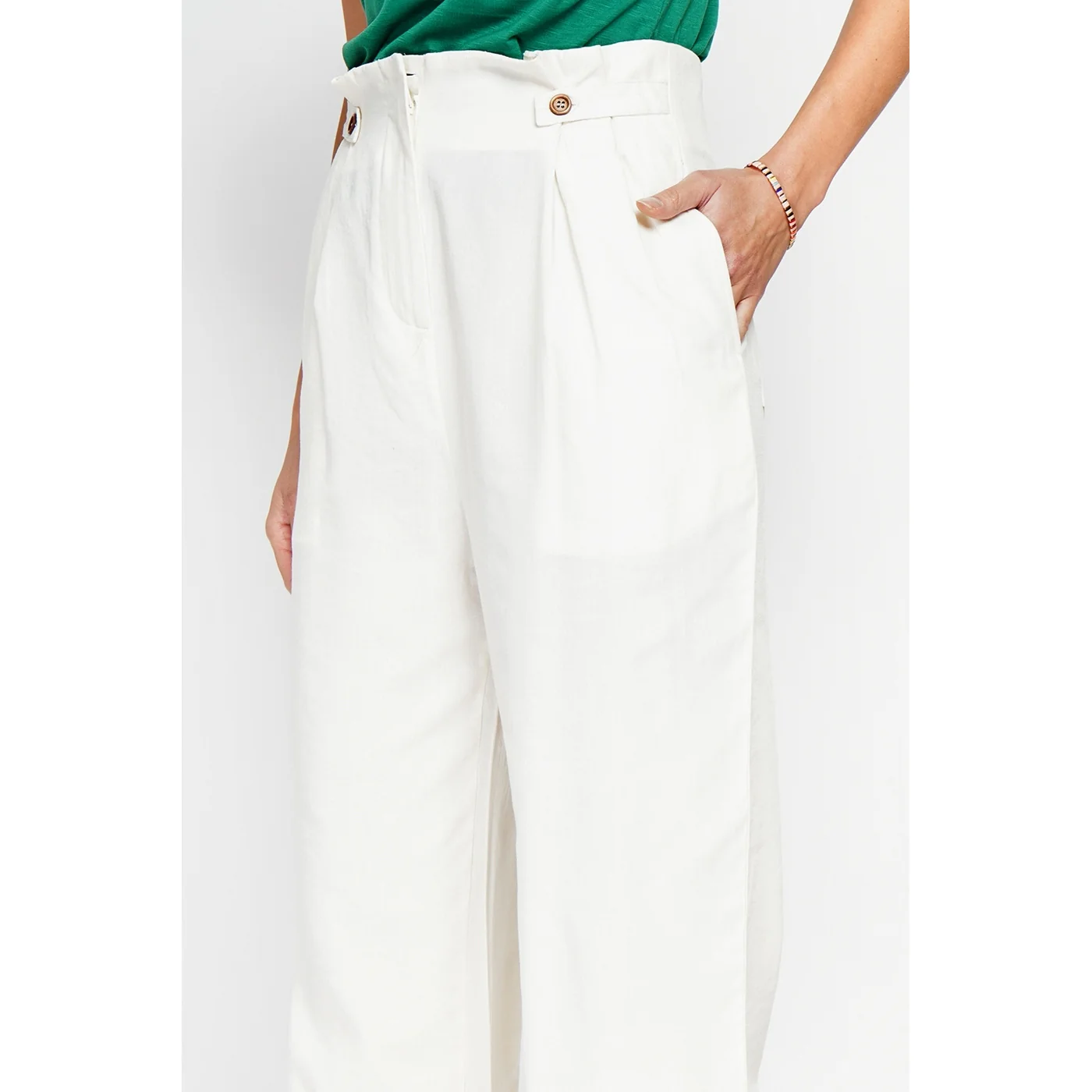 Pantalon - Blanc Casse - Image 3