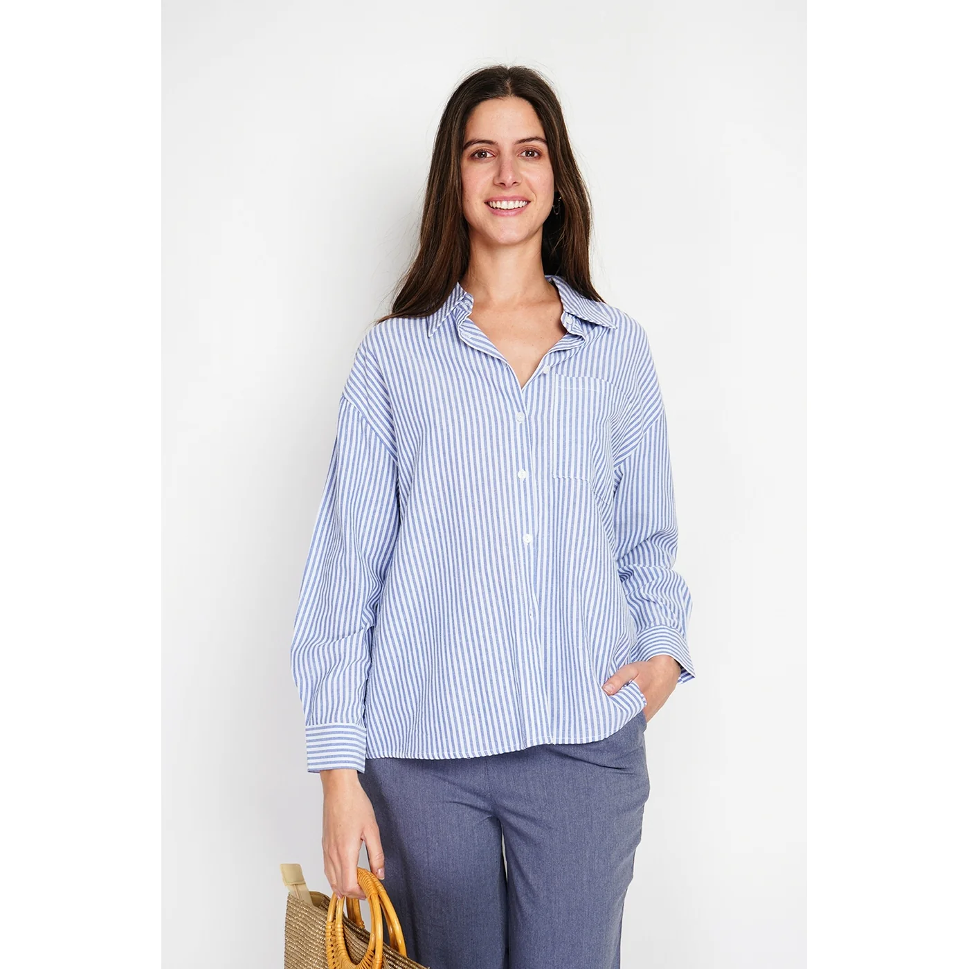 Chemise - Bleu Jeans - Image 2