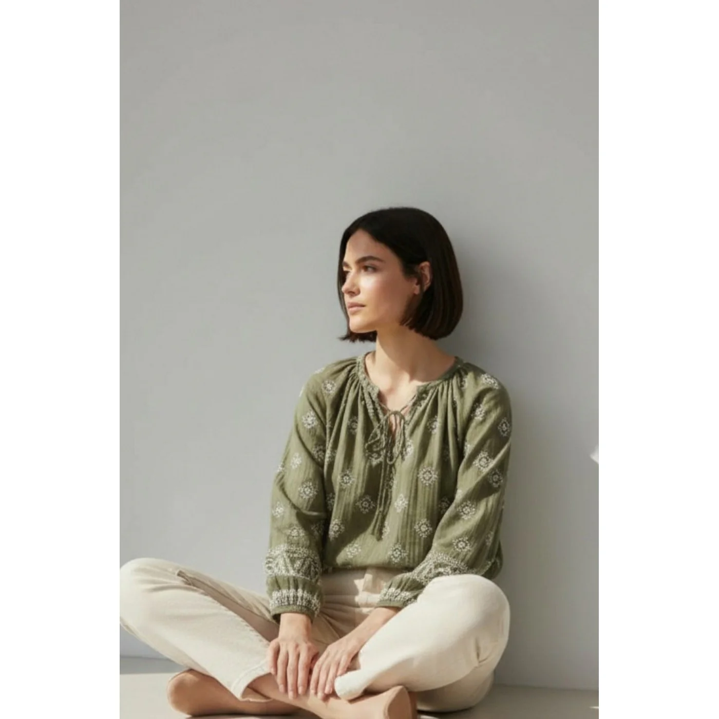 Blouse - Kaki - Image 2