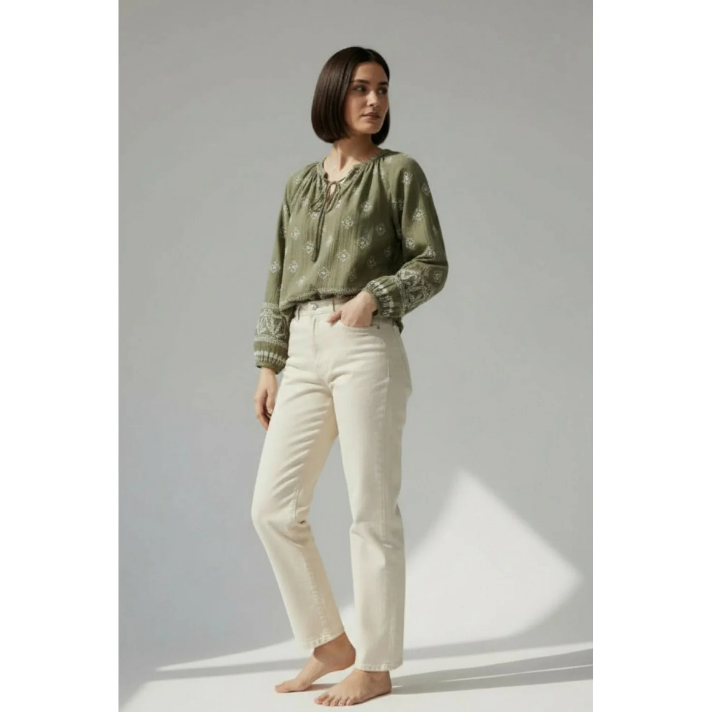 Blouse - Kaki - Image 3