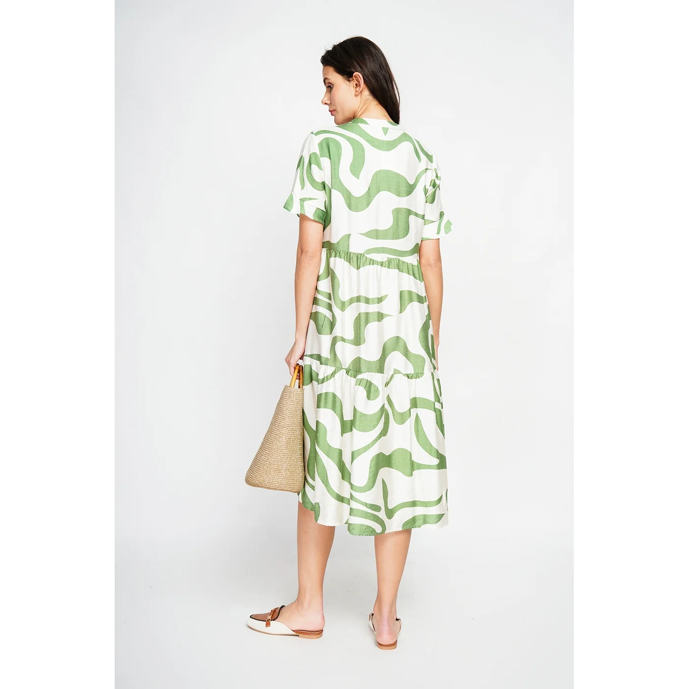 Robe - Blanc/Menthe - Image 3