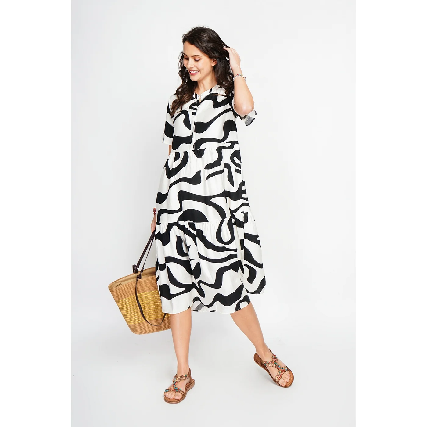 Robe - Blanc/Noir - Image 2