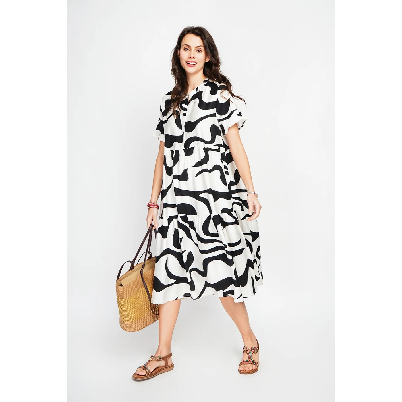 Robe - Blanc/Noir - Image 3