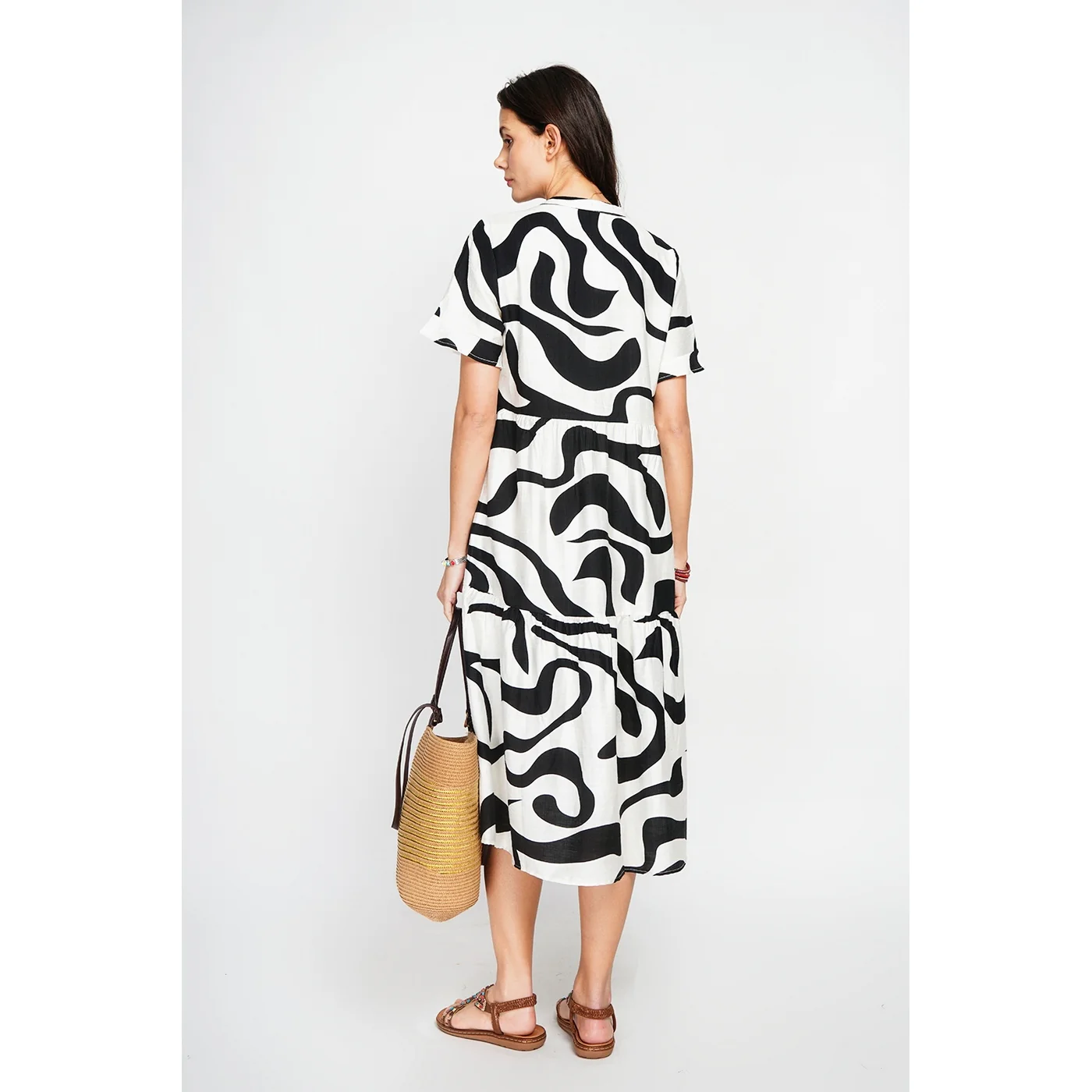 Robe - Blanc/Noir - Image 4