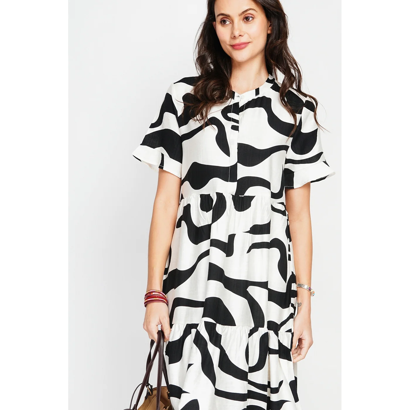 Robe - Blanc/Noir - Image 5