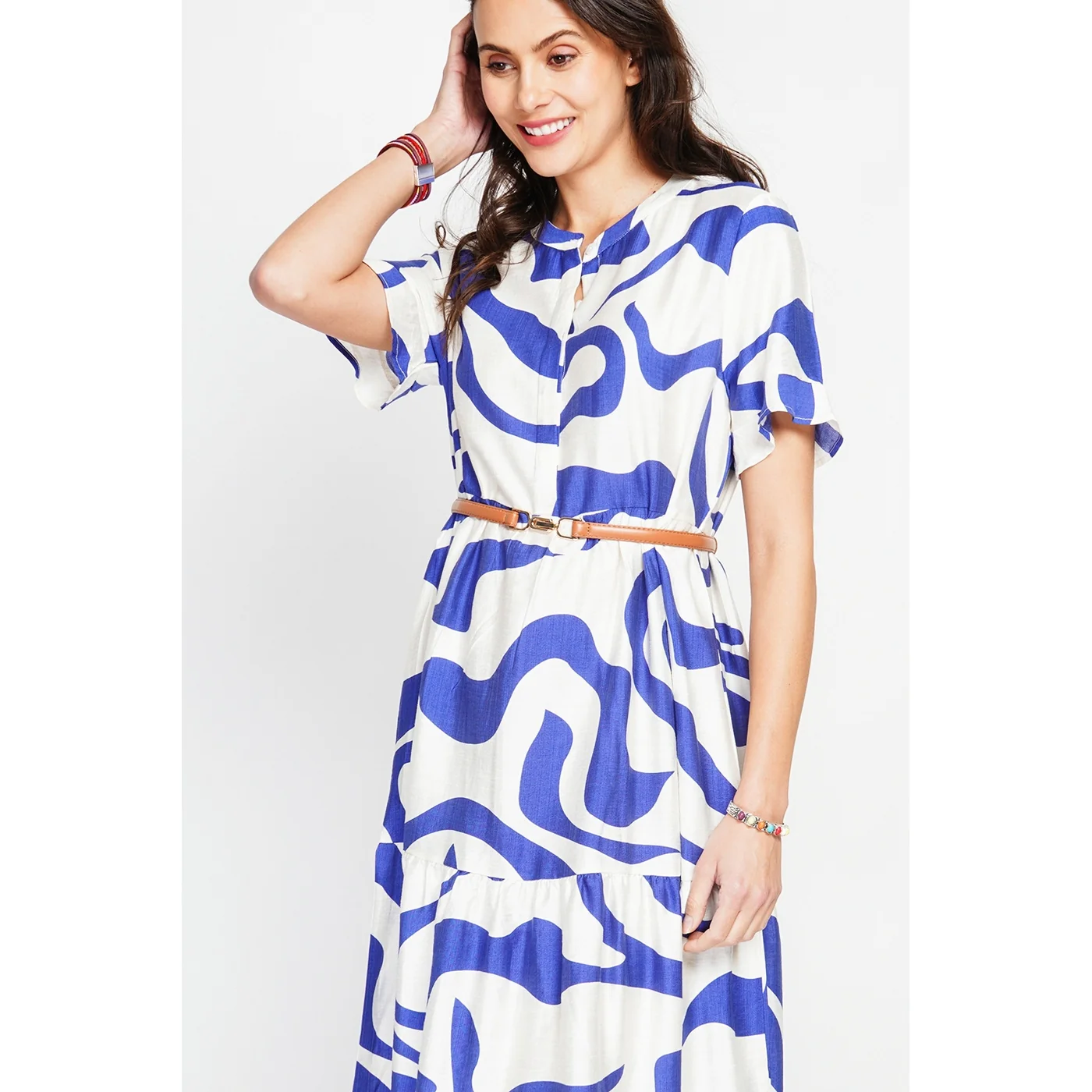 Robe - Blanc/Royal - Image 2