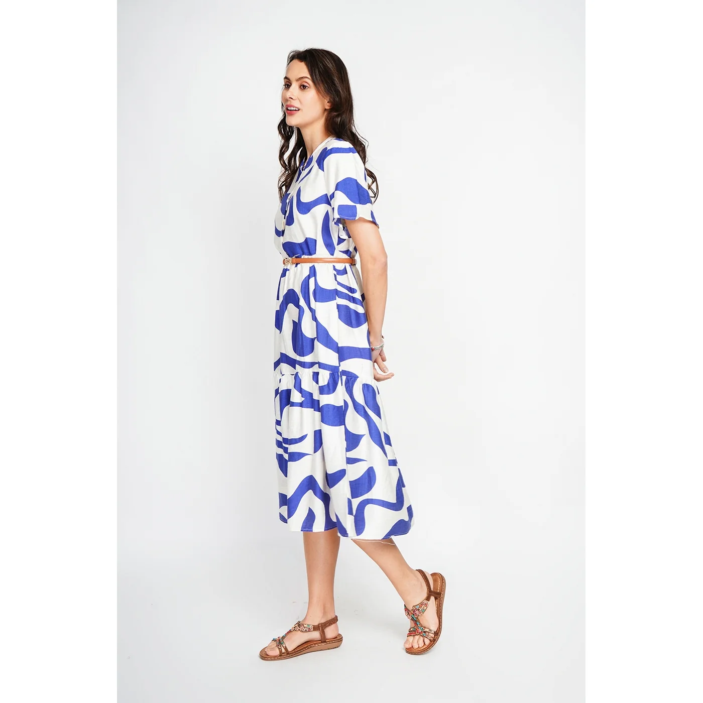 Robe - Blanc/Royal - Image 3