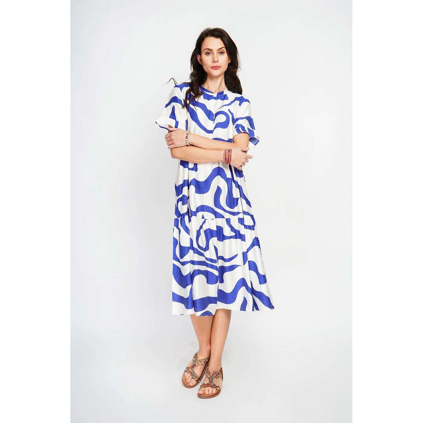 Robe - Blanc/Royal - Image 4