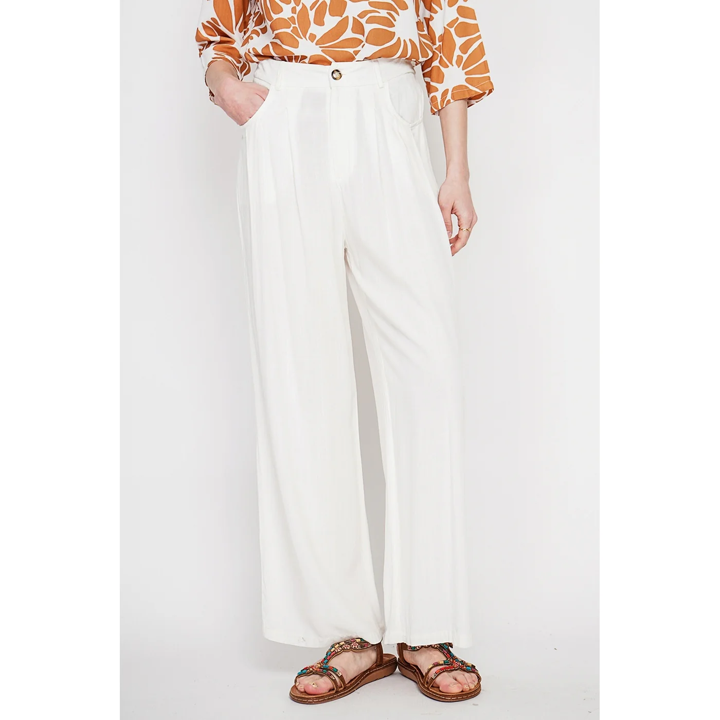 Pantalon - Blanc - Image 4