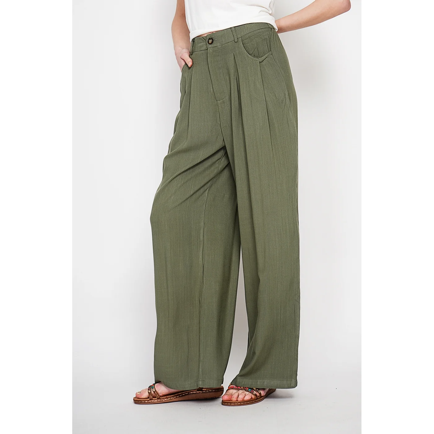 Pantalon - Kaki - Image 5