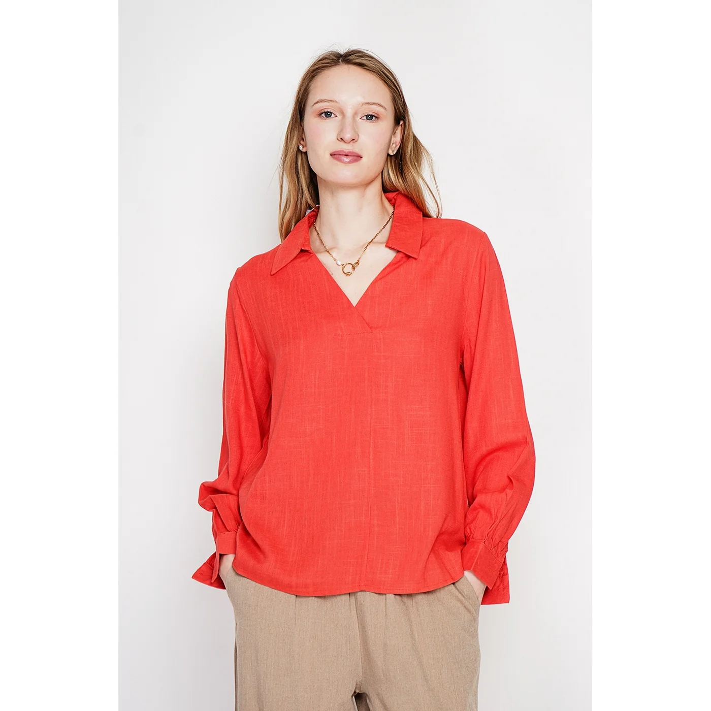 Blouse - Rouge - Image 2