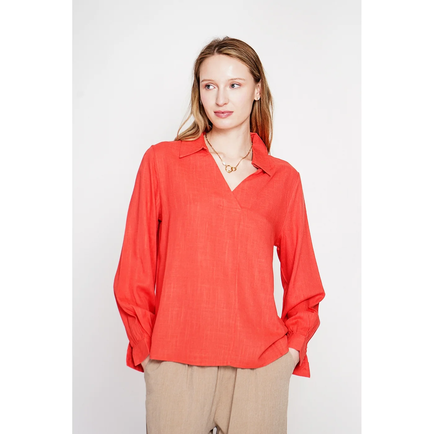 Blouse - Rouge - Image 3