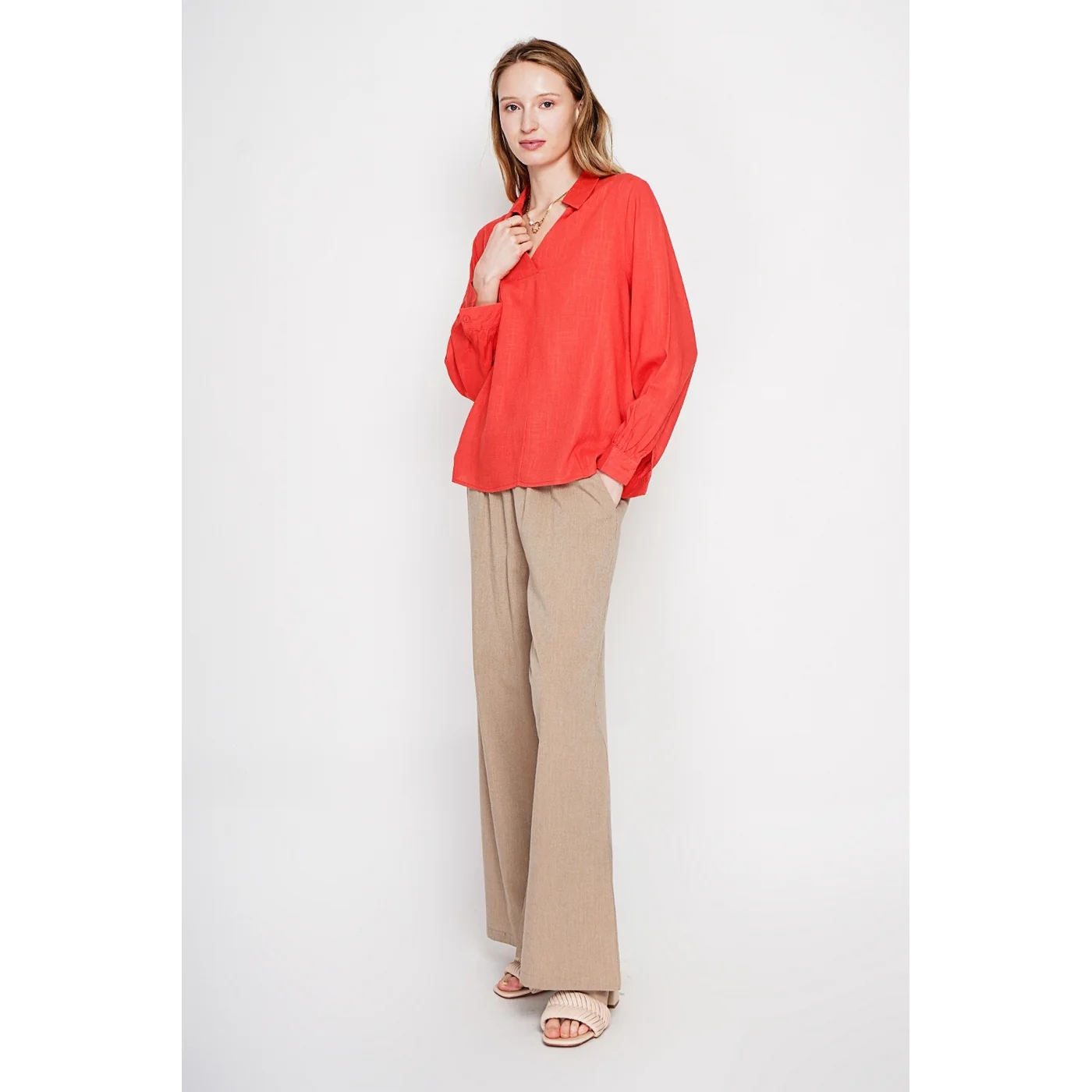 Blouse - Rouge - Image 4