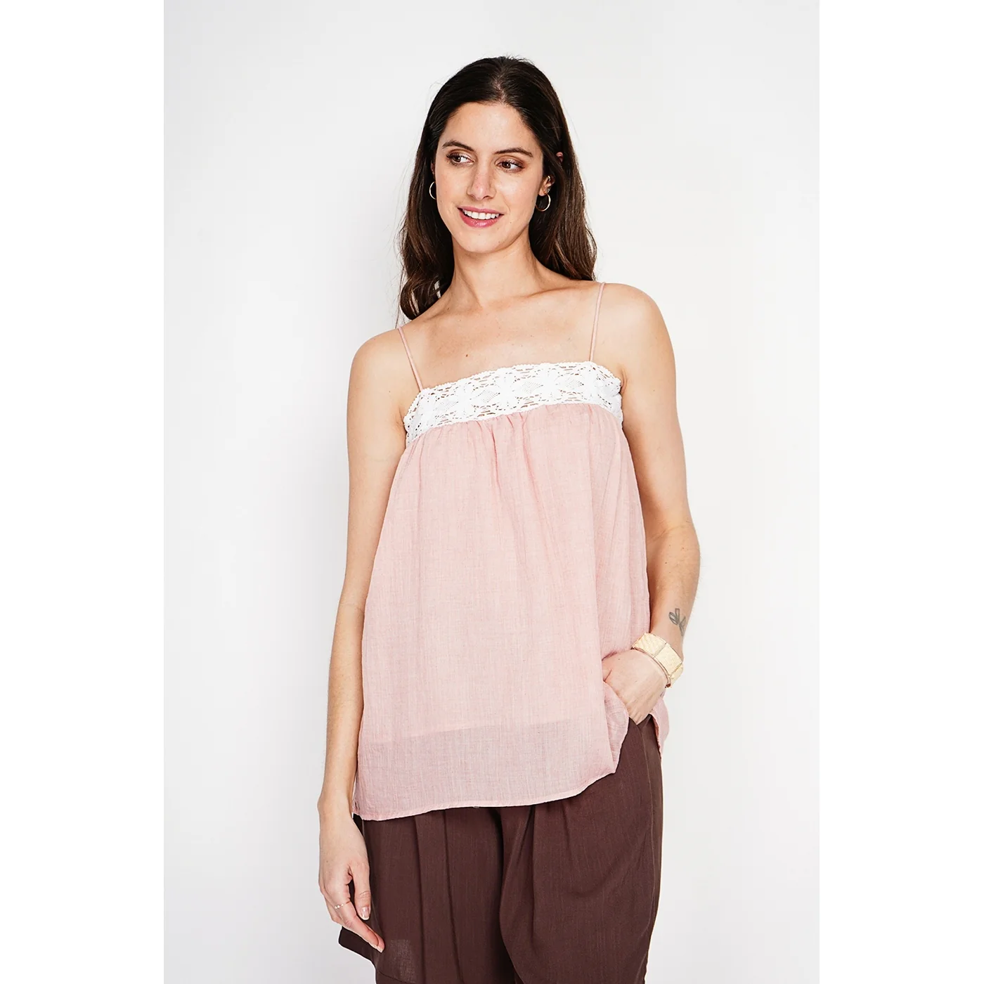 Top Bretelle - Rose Opaline - Image 4