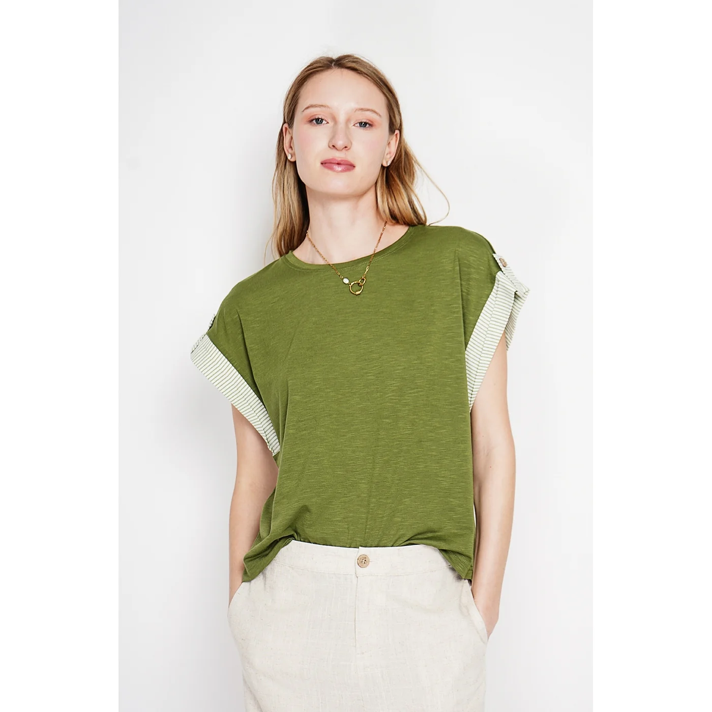 T-Shirt - Kaki Claire - Image 5