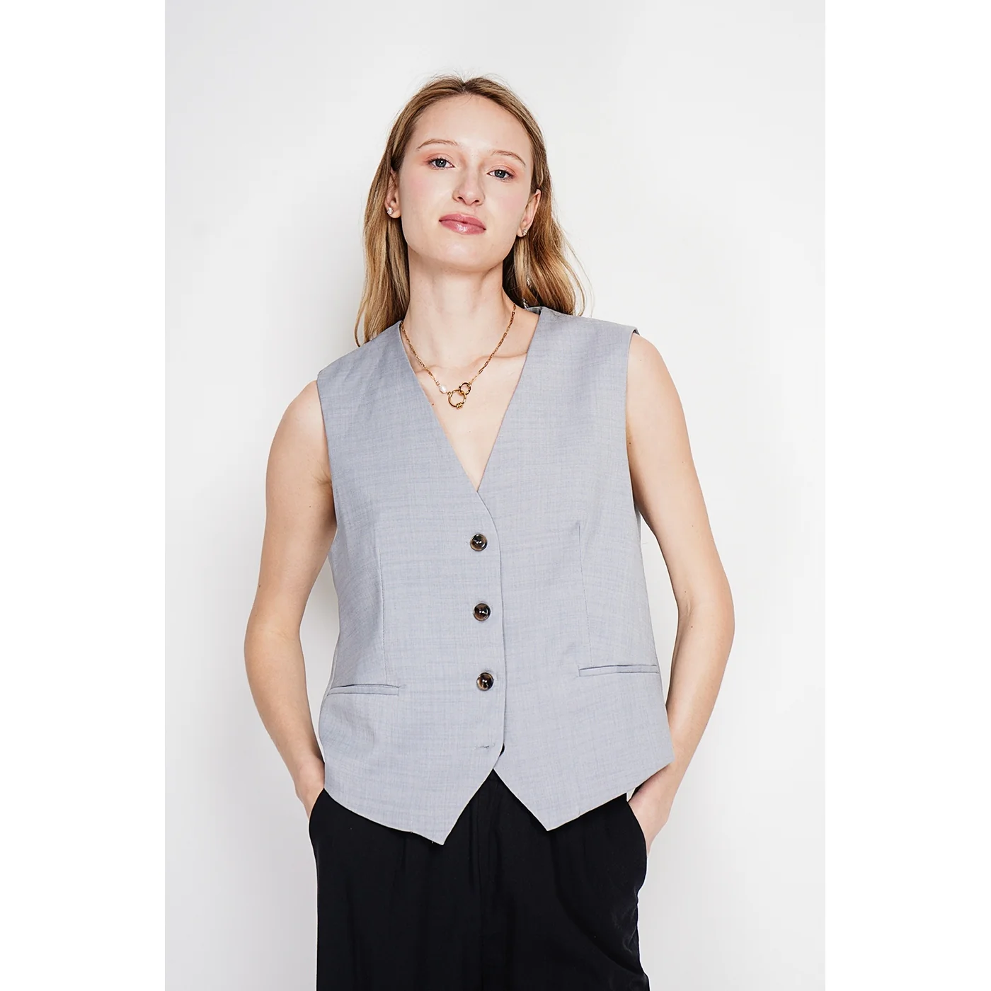 Gilet - Gris Perle - Image 4